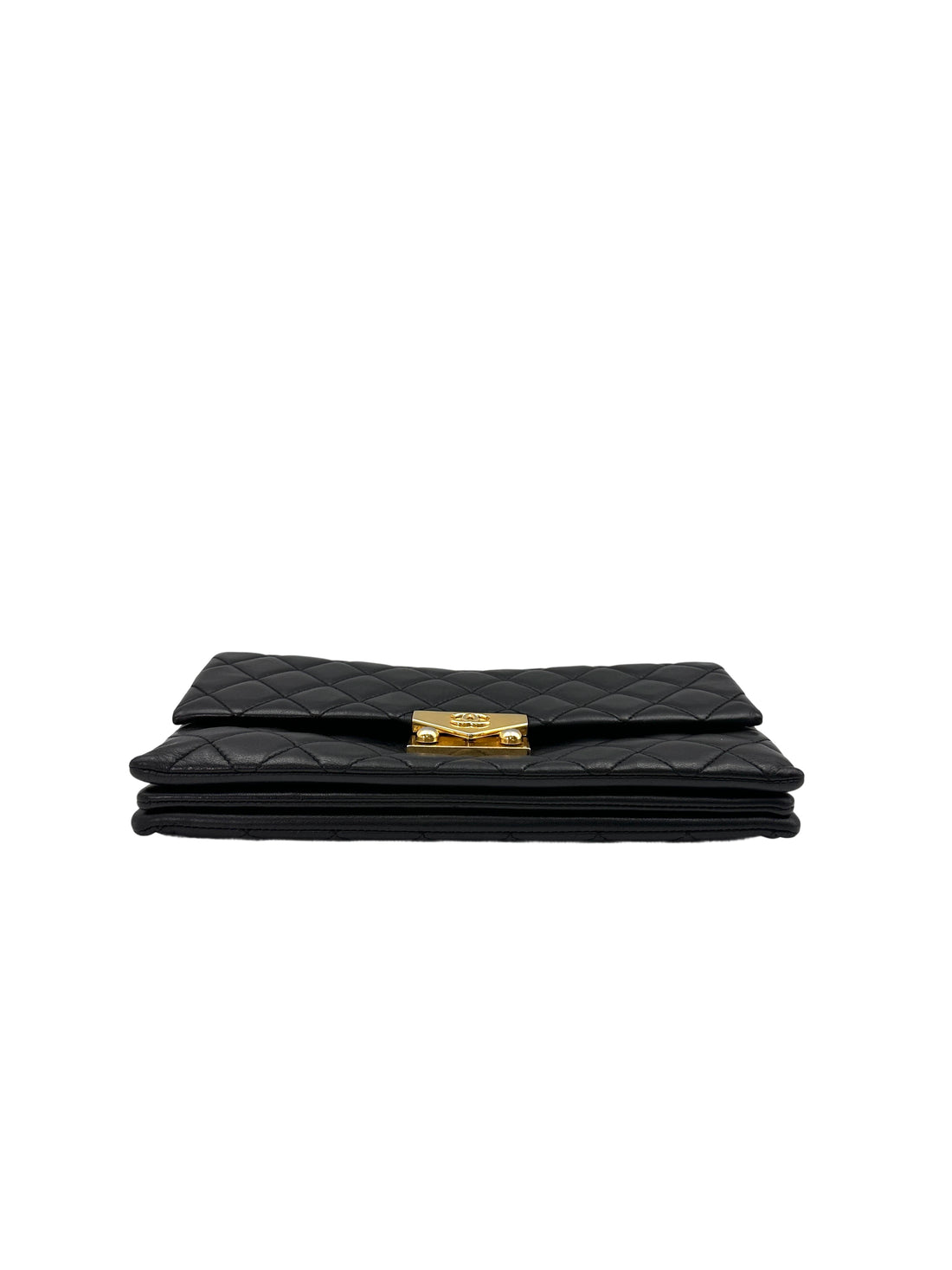 Chanel Black Quilted Leather Shoulder Bag With Gold Hardware(22***88) CC1661