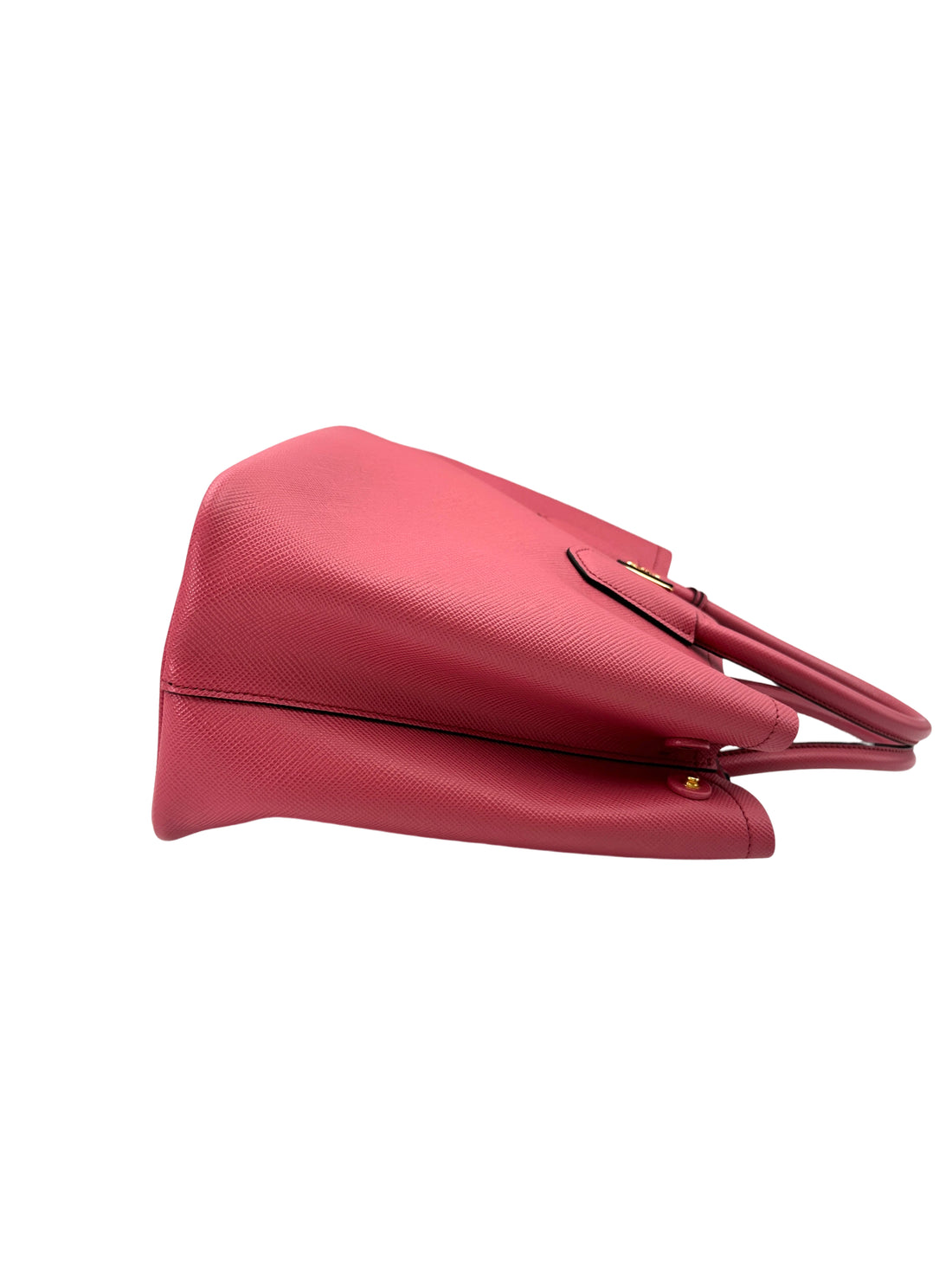 Prada Pink Saffiano Cuir Double Tote Handle Bag PR251