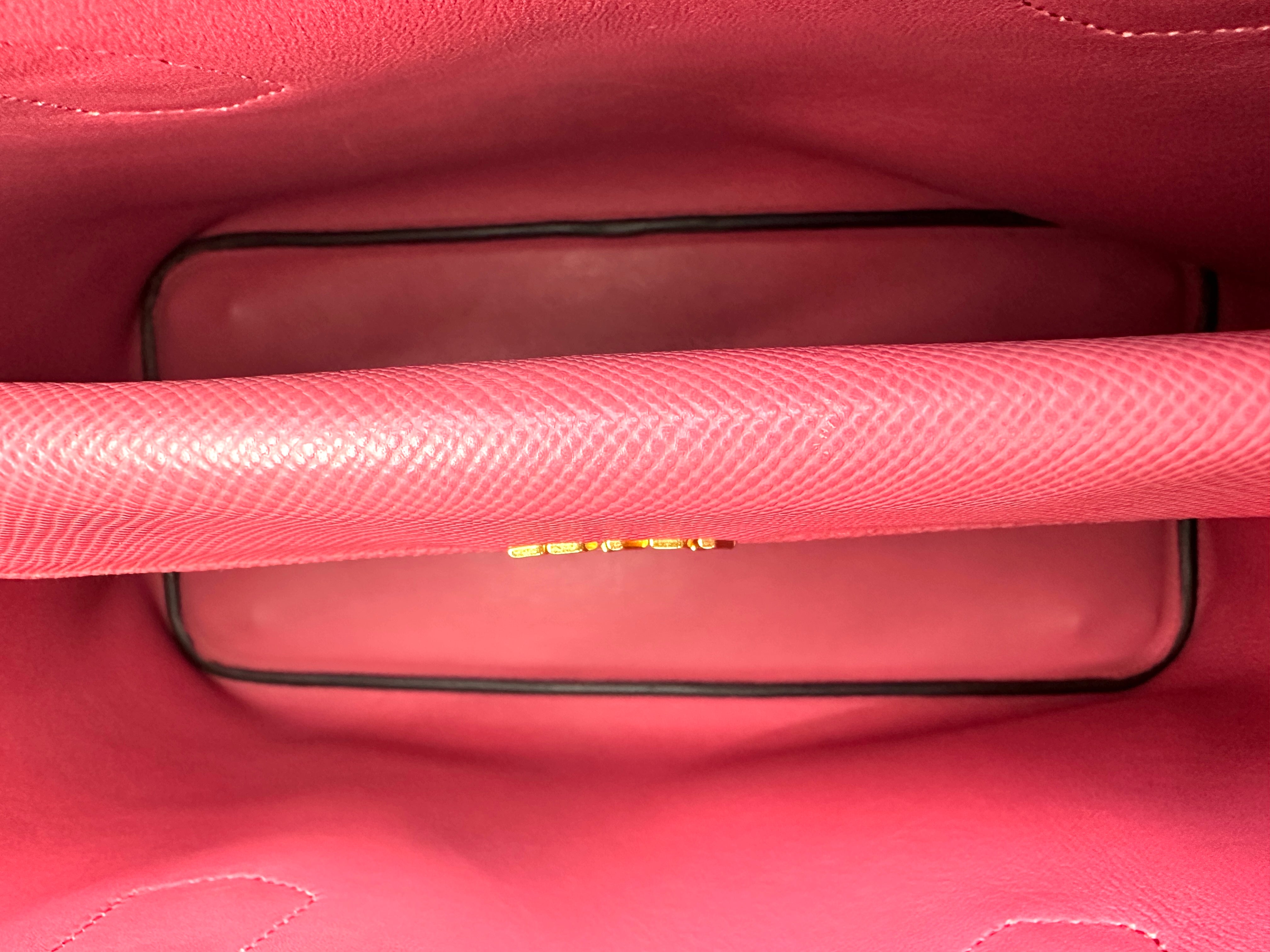 Prada Pink Saffiano Cuir Double Tote Handle Bag PR251