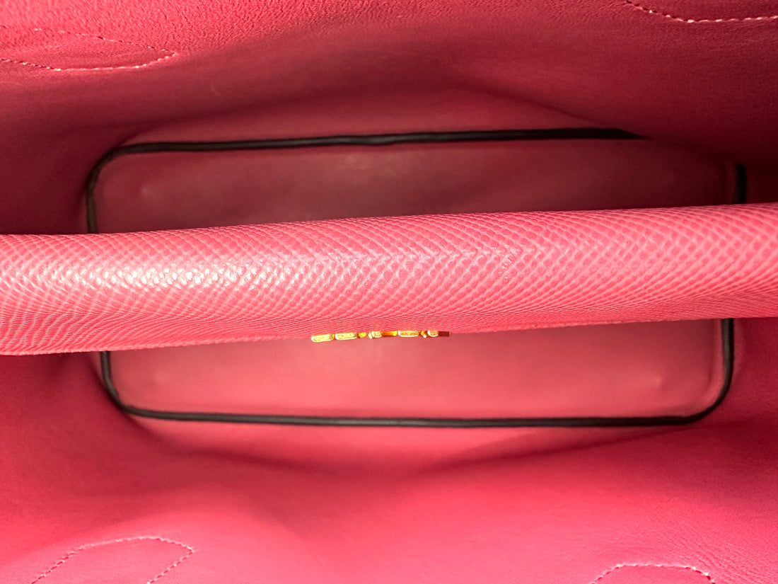 Prada Pink Saffiano Cuir Double Tote Handle Bag PR251