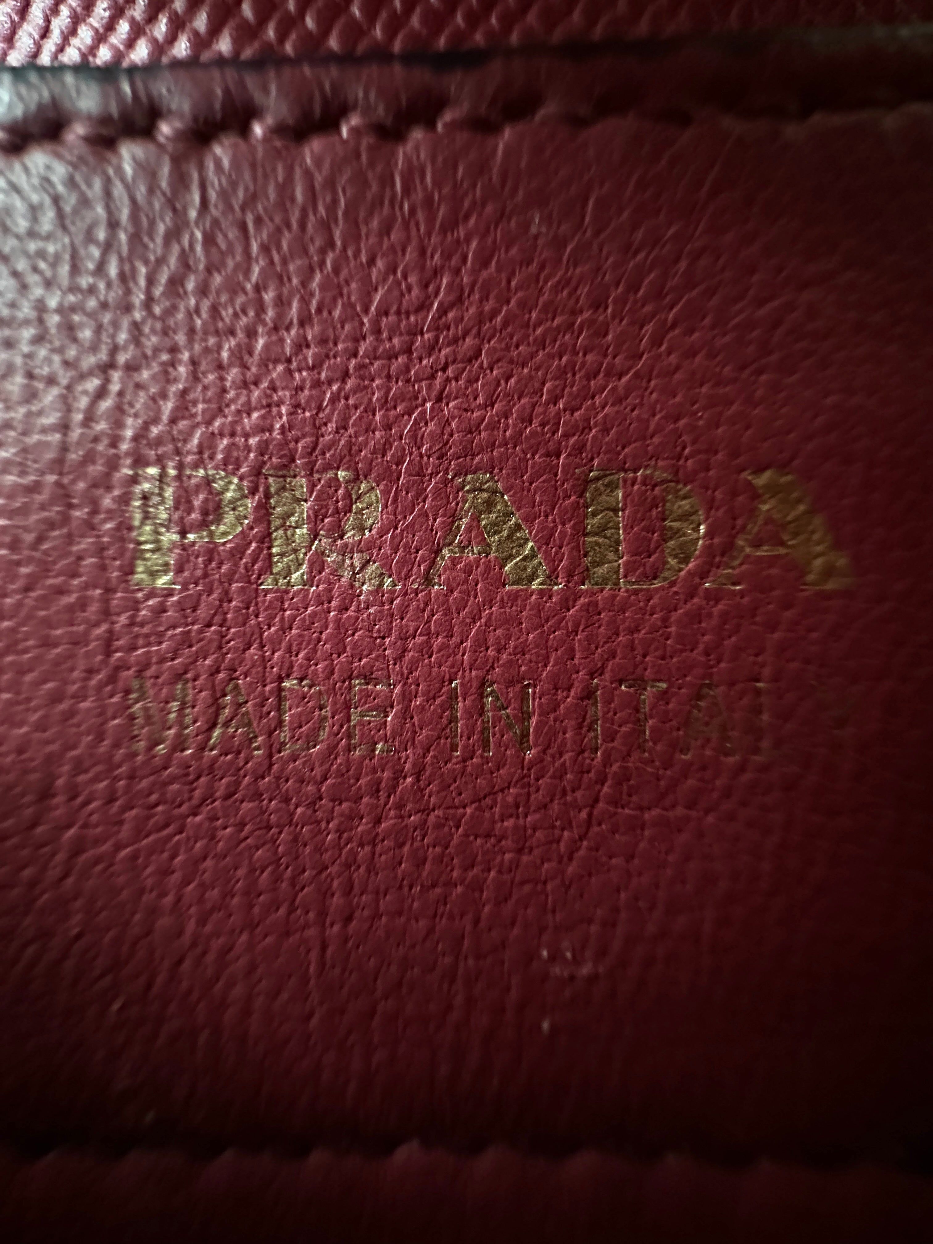 Prada Pink Saffiano Cuir Double Tote Handle Bag PR251