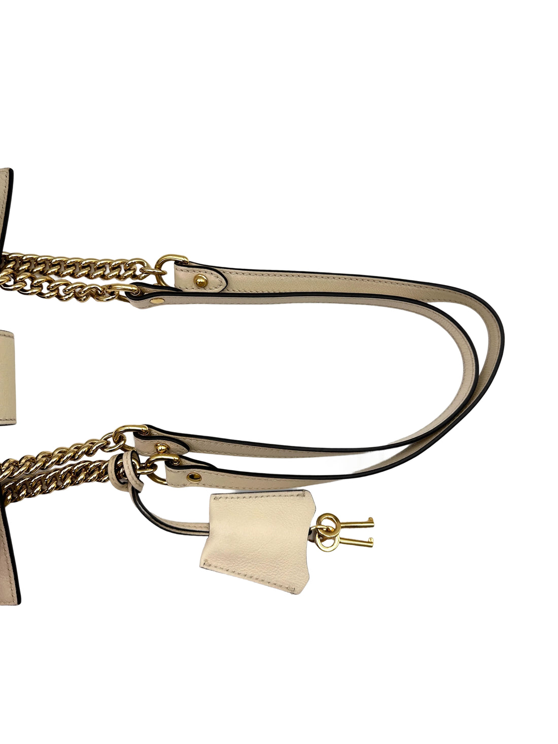 Gucci Padlock GG Supreme Shoulder Bag With White Leather Trim GG826