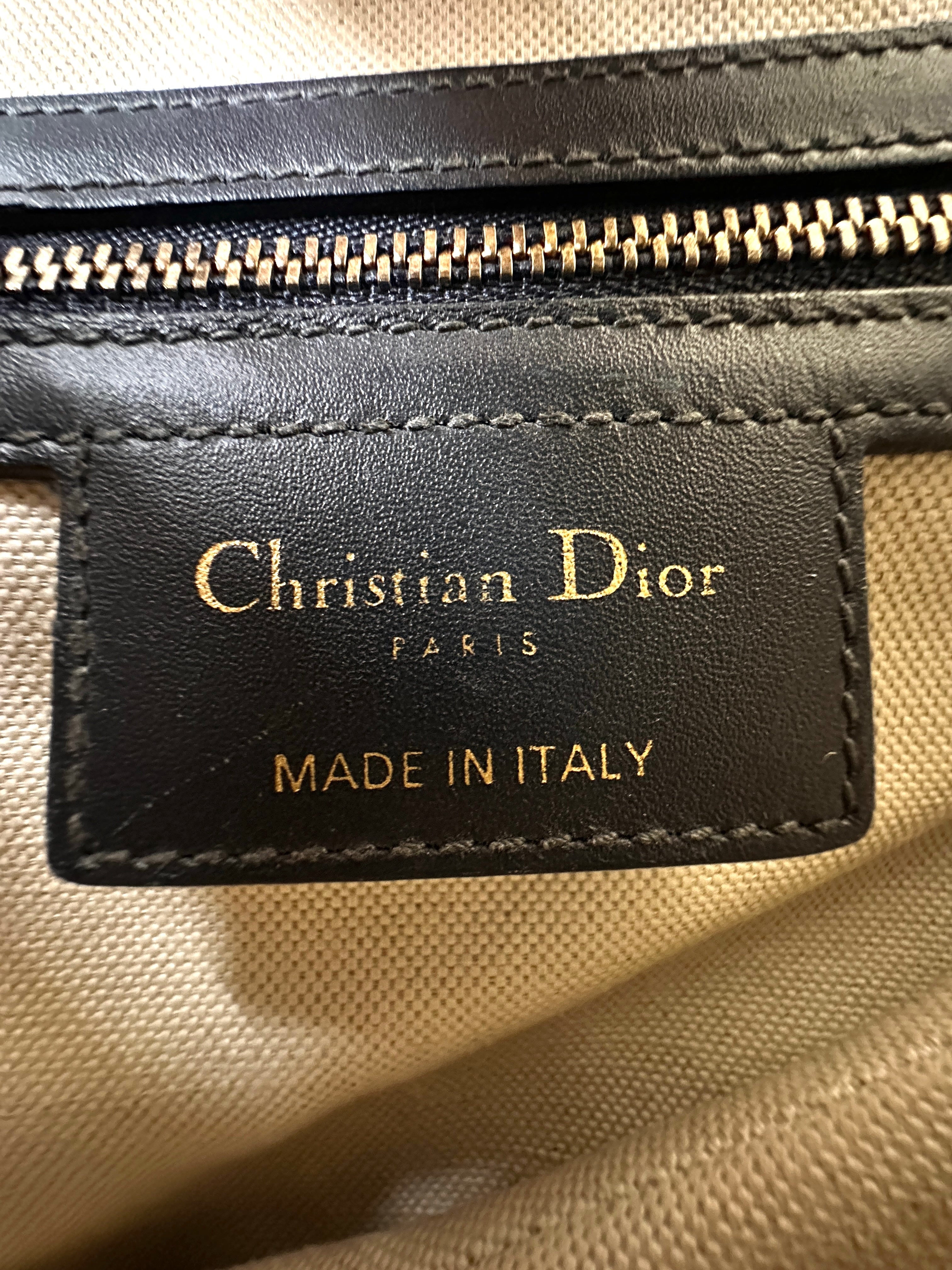 Christian Dior Oblique Black Jacquard Saddle Bag DR638