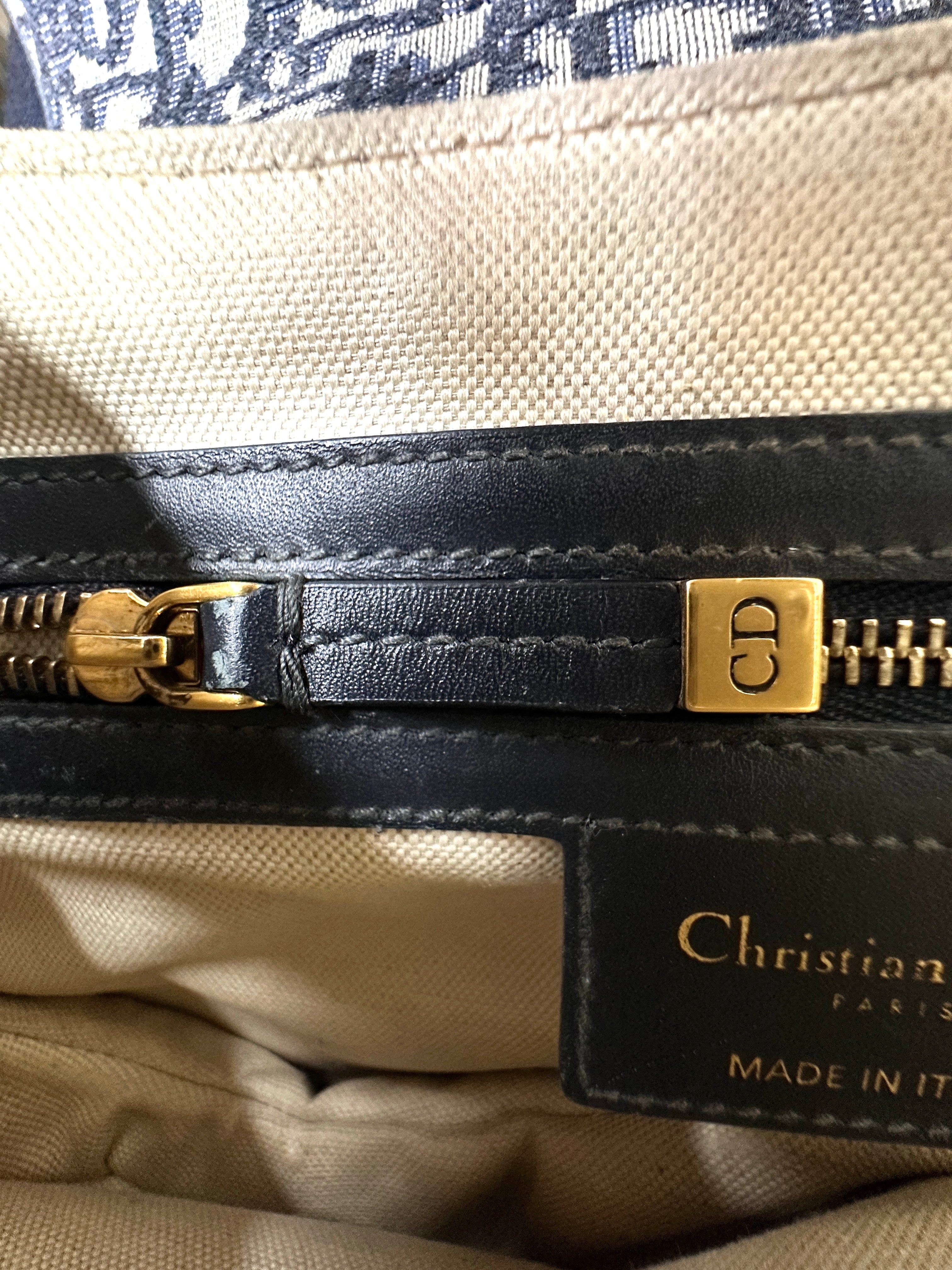Christian Dior Oblique Black Jacquard Saddle Bag DR638