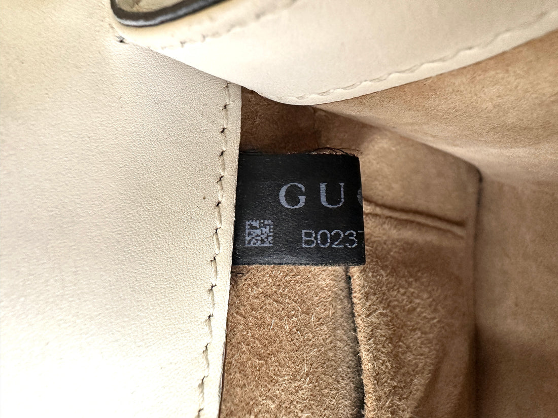 Gucci Sylvie White Leather Small Size Shoulder Bag GG825