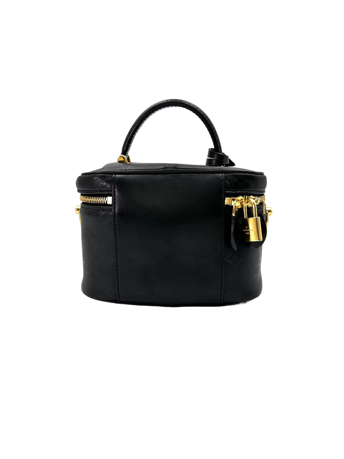 Louis Vuitton Vanity PM Black Monogram Leather Handle Bag LV2362