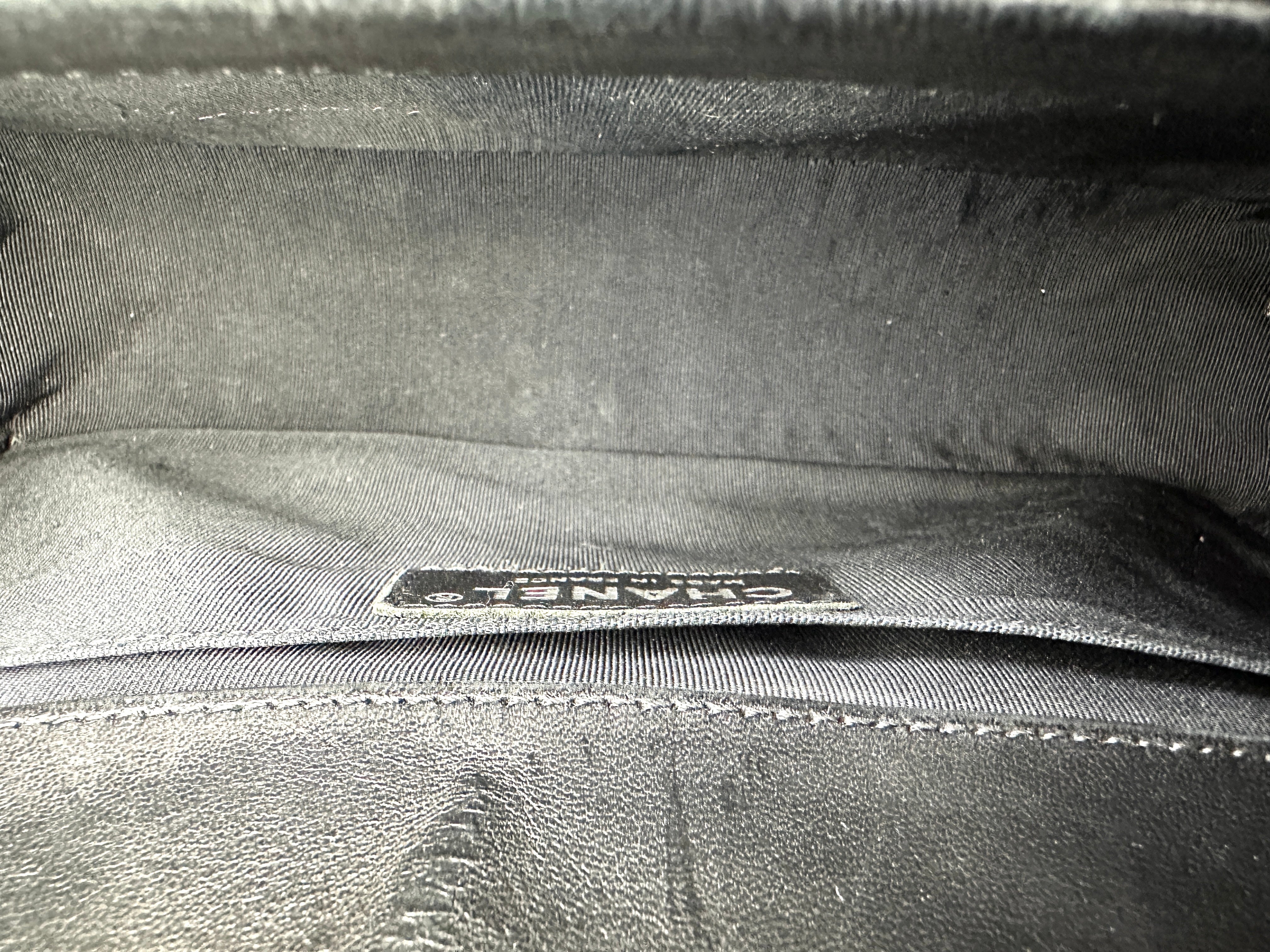 Chanel LeBoy Black Quilted Leather Flap Bag With Silver Buckle(20***56) CC1672