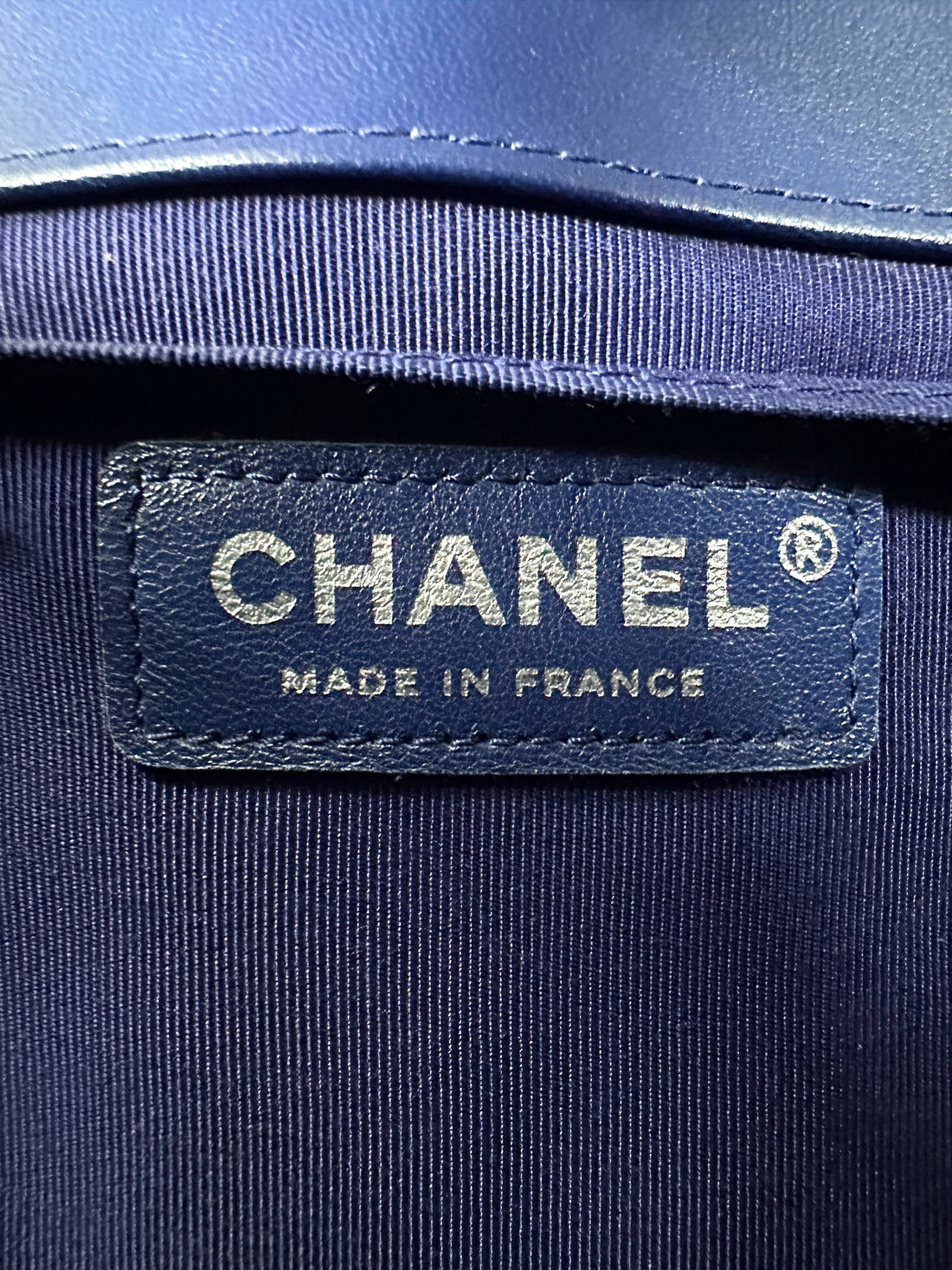Chanel LeBoy Blue Quilted Lambskin Medium Size Flap Bag With Silver Buckle(23***10) CC1673