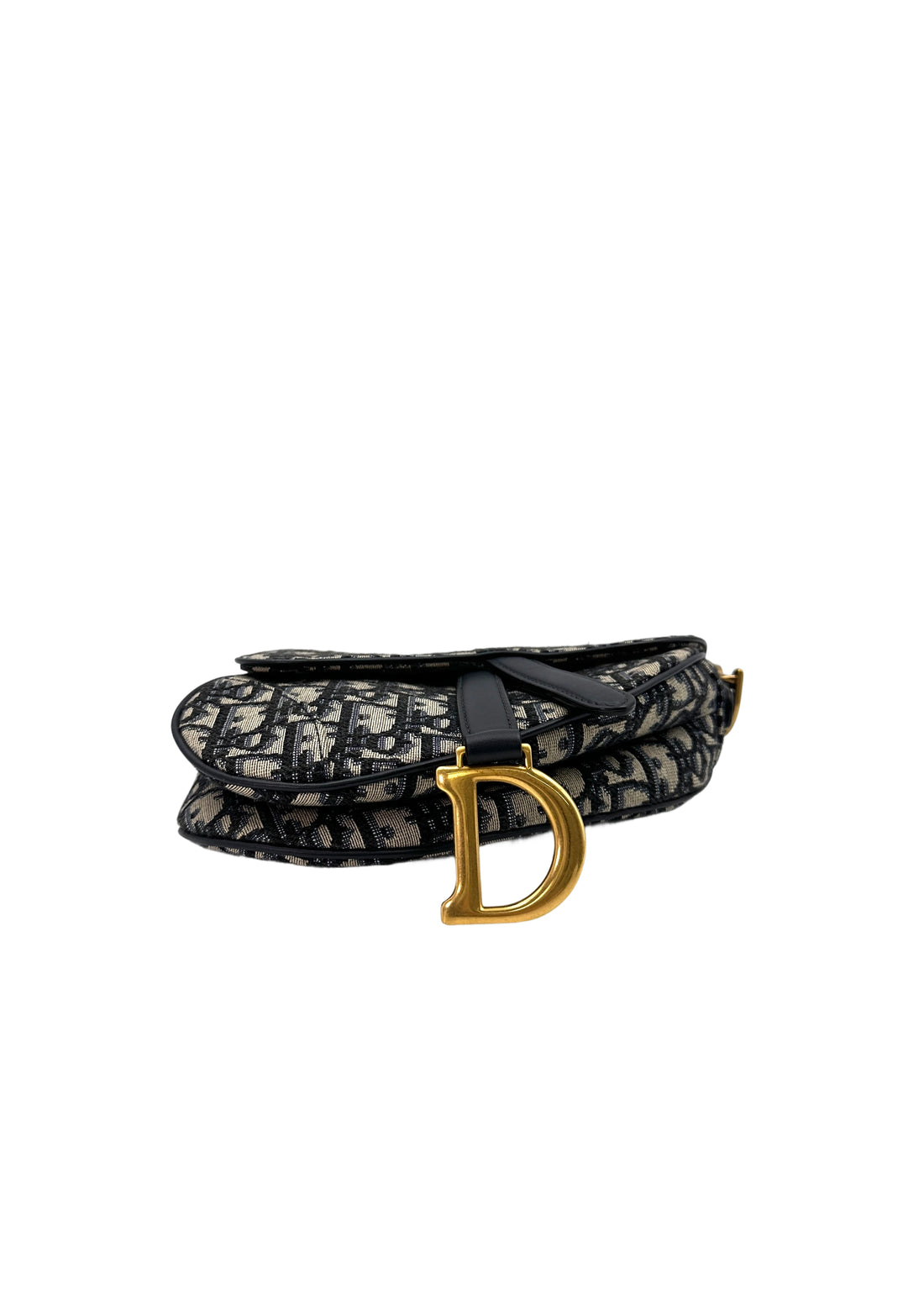 Christian Dior Oblique Black Jacquard Small Size Saddle Bag DR639