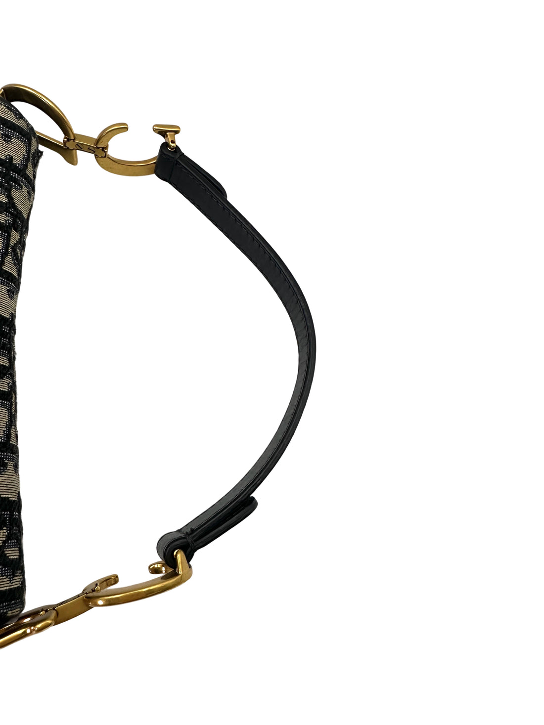 Christian Dior Oblique Black Jacquard Small Size Saddle Bag DR639