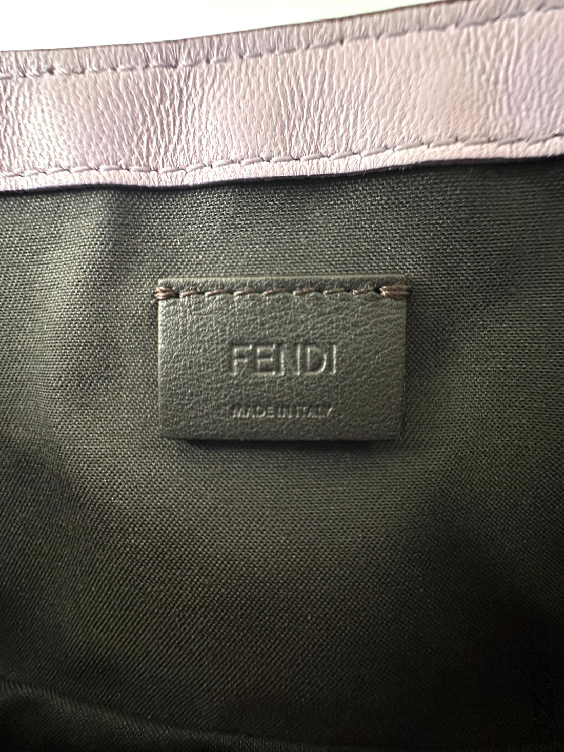 Fendi Baguette Light Purple Logo-Embossed Leather Shoulder Bag FF92