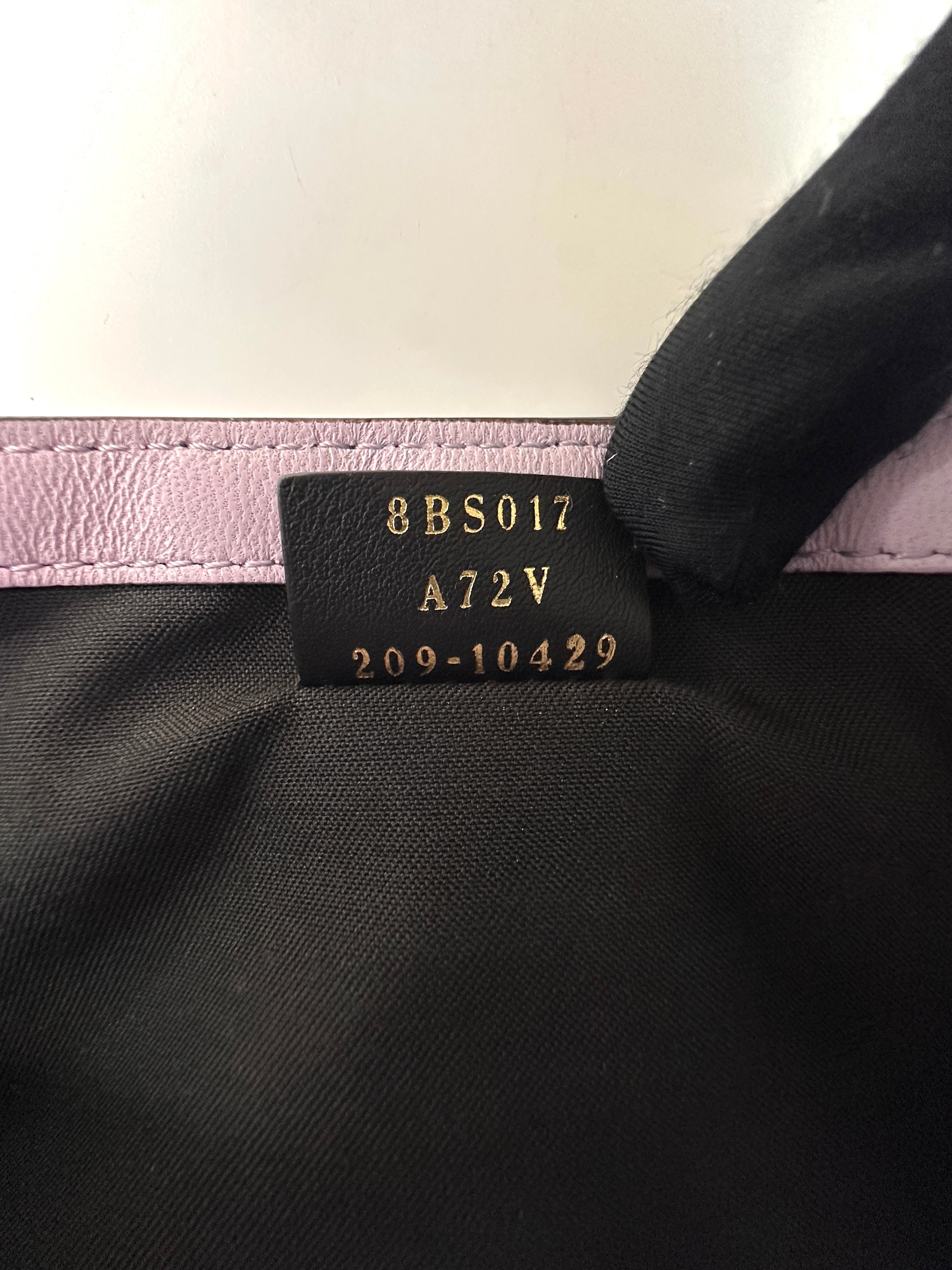 Fendi Baguette Light Purple Logo-Embossed Leather Shoulder Bag FF92