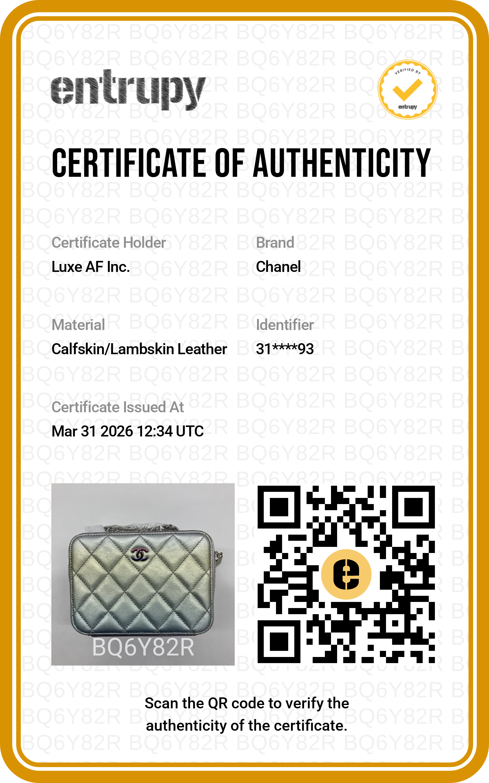 Chanel 21K Rainbow Gradient Metallic Quilted Lambskin Camera Case(31***93) CC1677