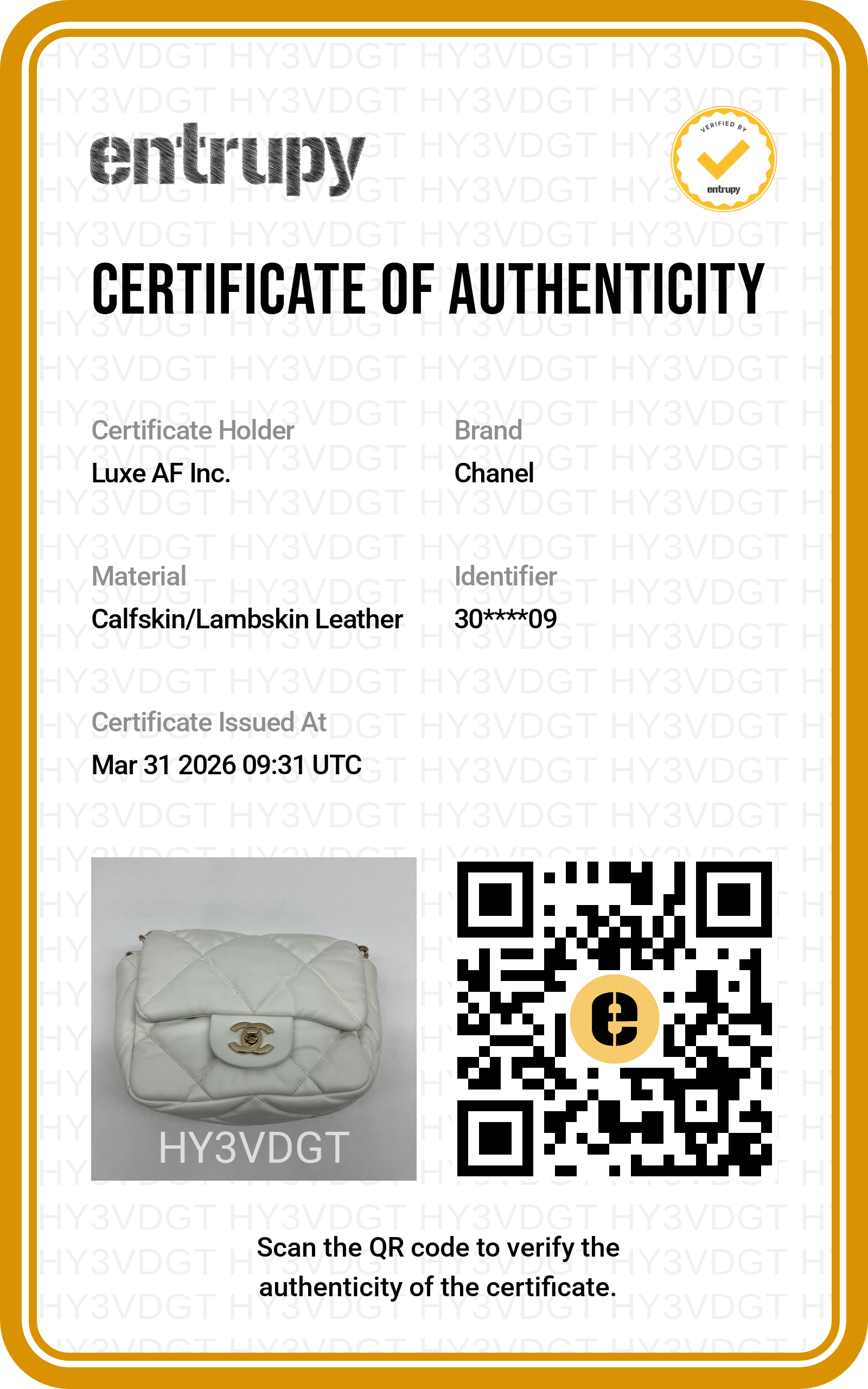 Chanel Bubbly White Quilted Leather Flap Bag(30***09) CC1684