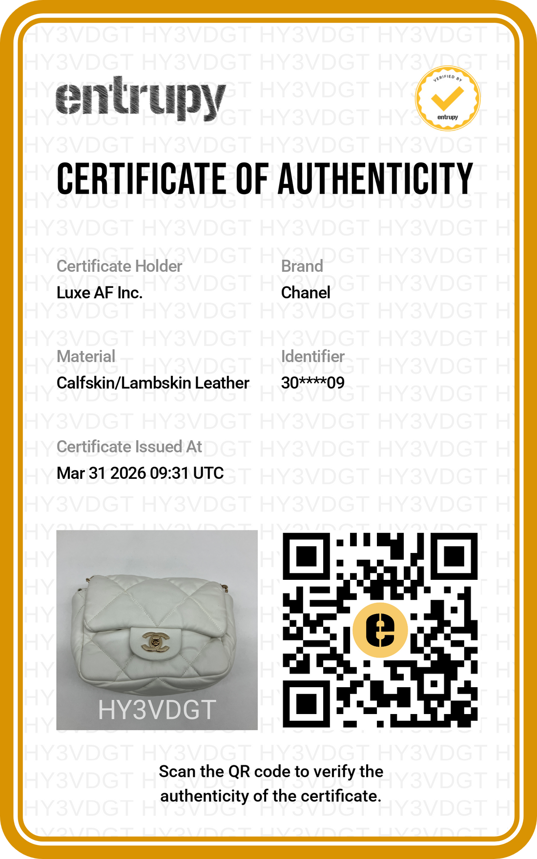 Chanel Bubbly White Quilted Leather Flap Bag(30***09) CC1684