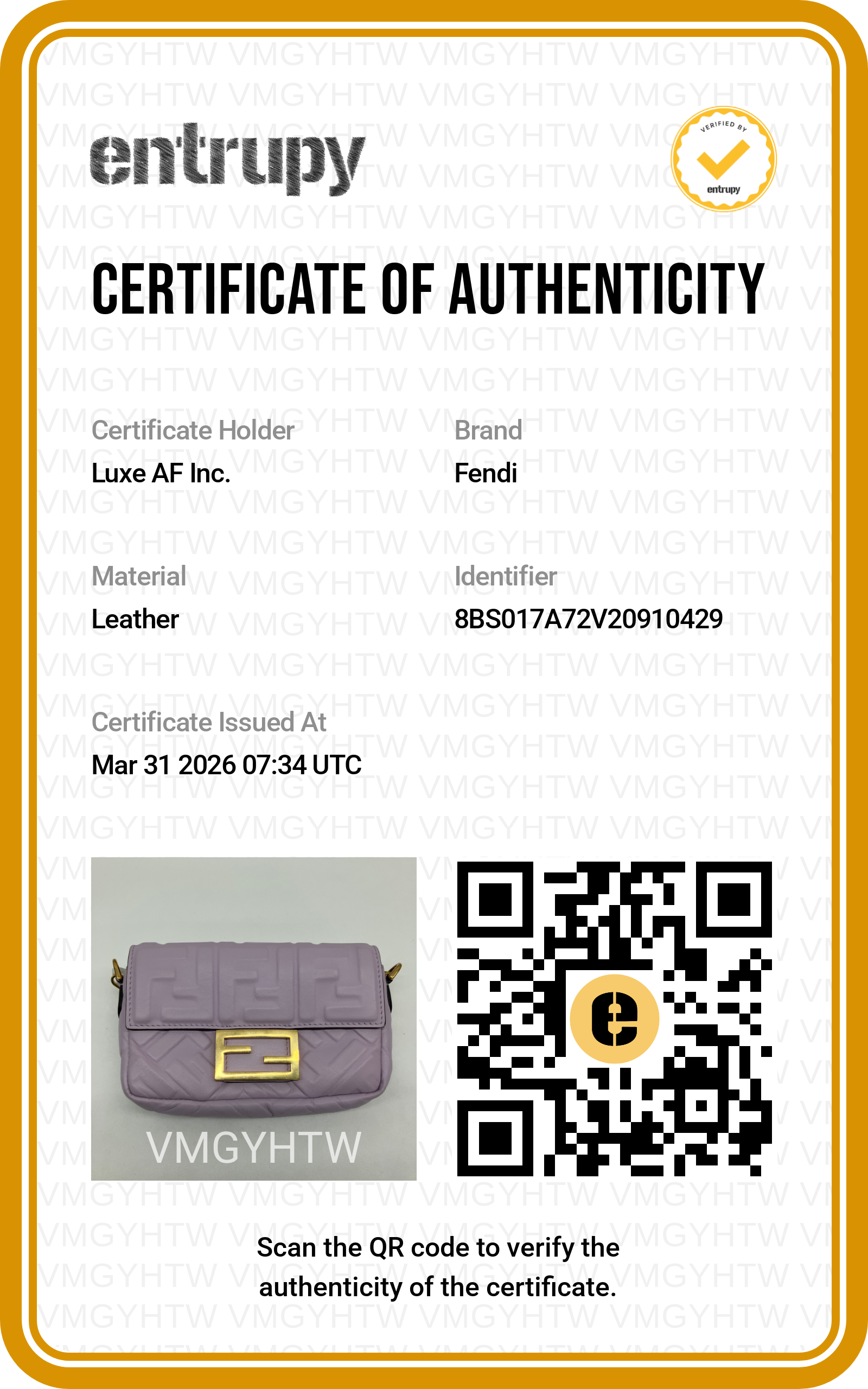 Fendi Baguette Light Purple Logo-Embossed Leather Shoulder Bag FF92