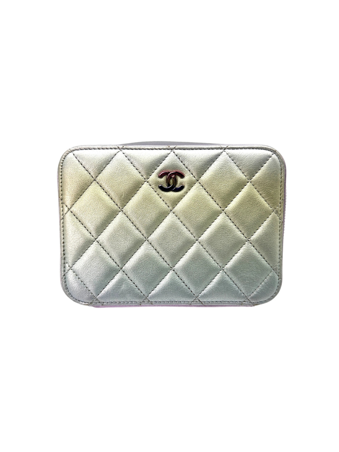Chanel 21K Rainbow Gradient Metallic Quilted Lambskin Camera Case(31***93) CC1677