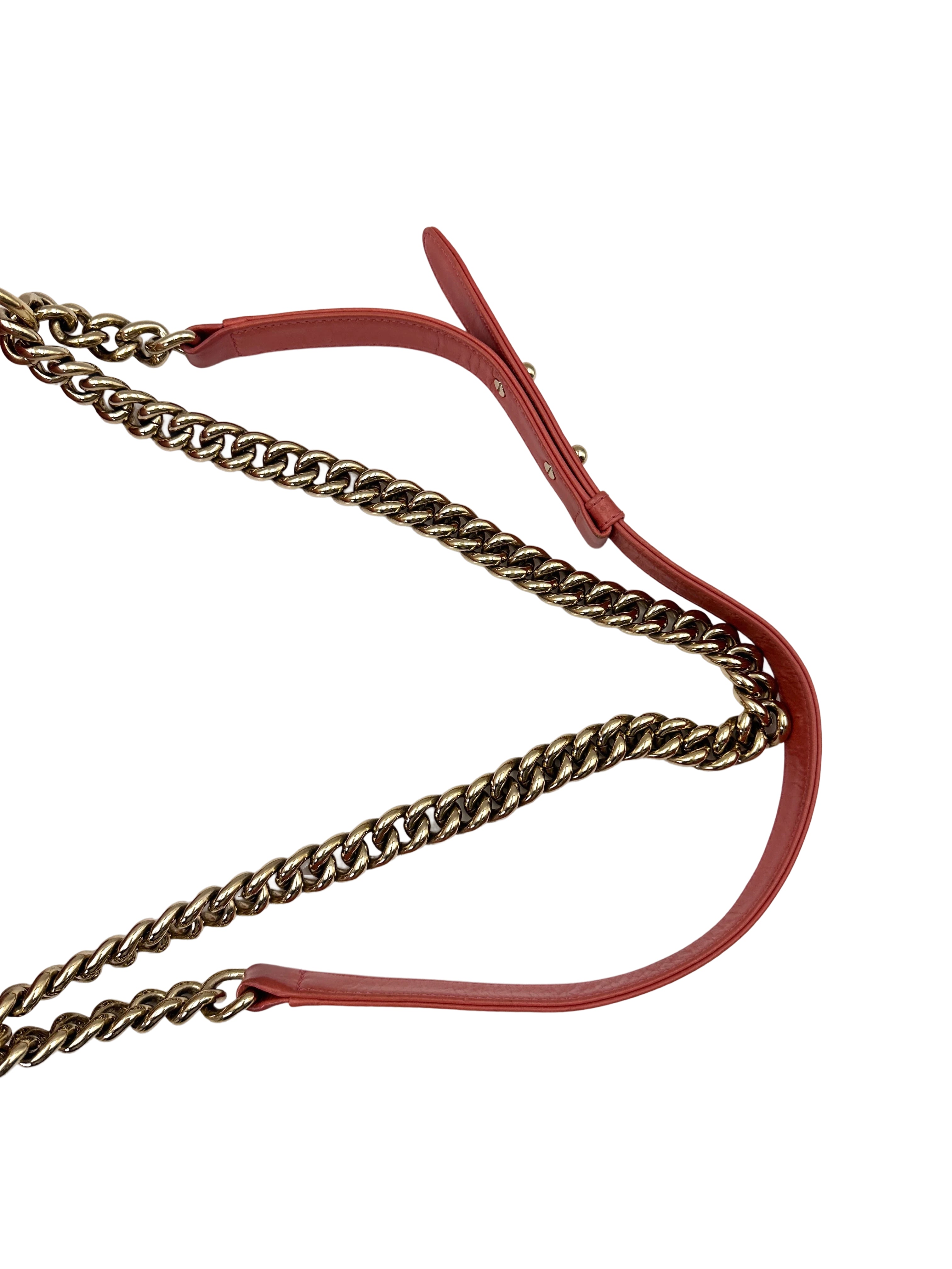 Chanel LeBoy Red Shearling Leather Flap Bag With Gold Hardware(23***30) CC1682
