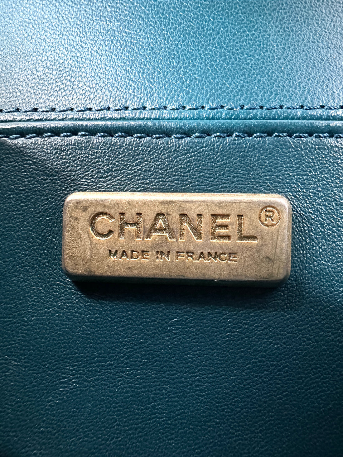Chanel LeBoy Blue Shearling Lambskin Flap Bag With Gold Hardware(24***00) CC1676