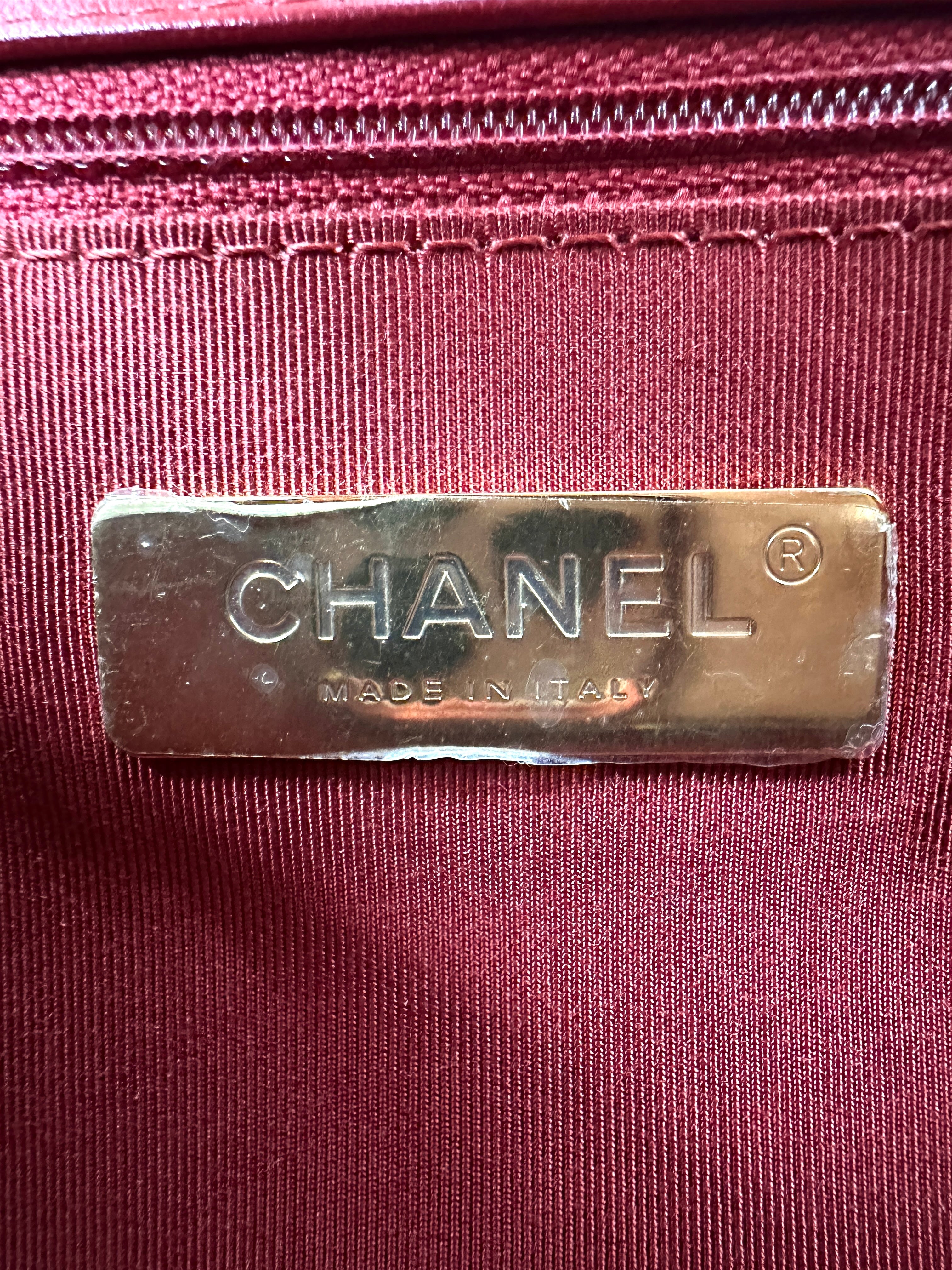 Chanel Red Quilted Leather Infinity Chain Top Handle Bag(28***11) CC1678