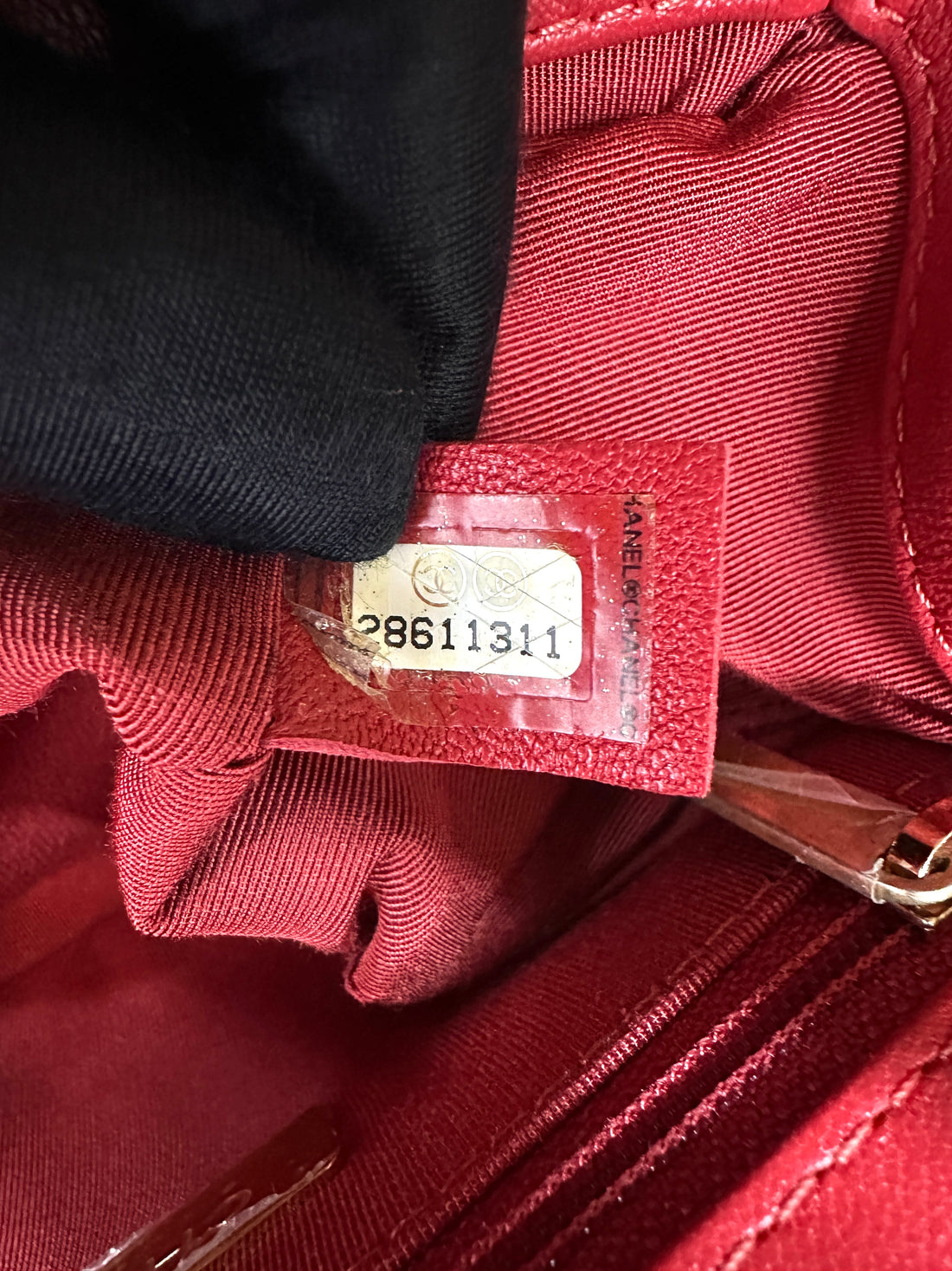 Chanel Red Quilted Leather Infinity Chain Top Handle Bag(28***11) CC1678