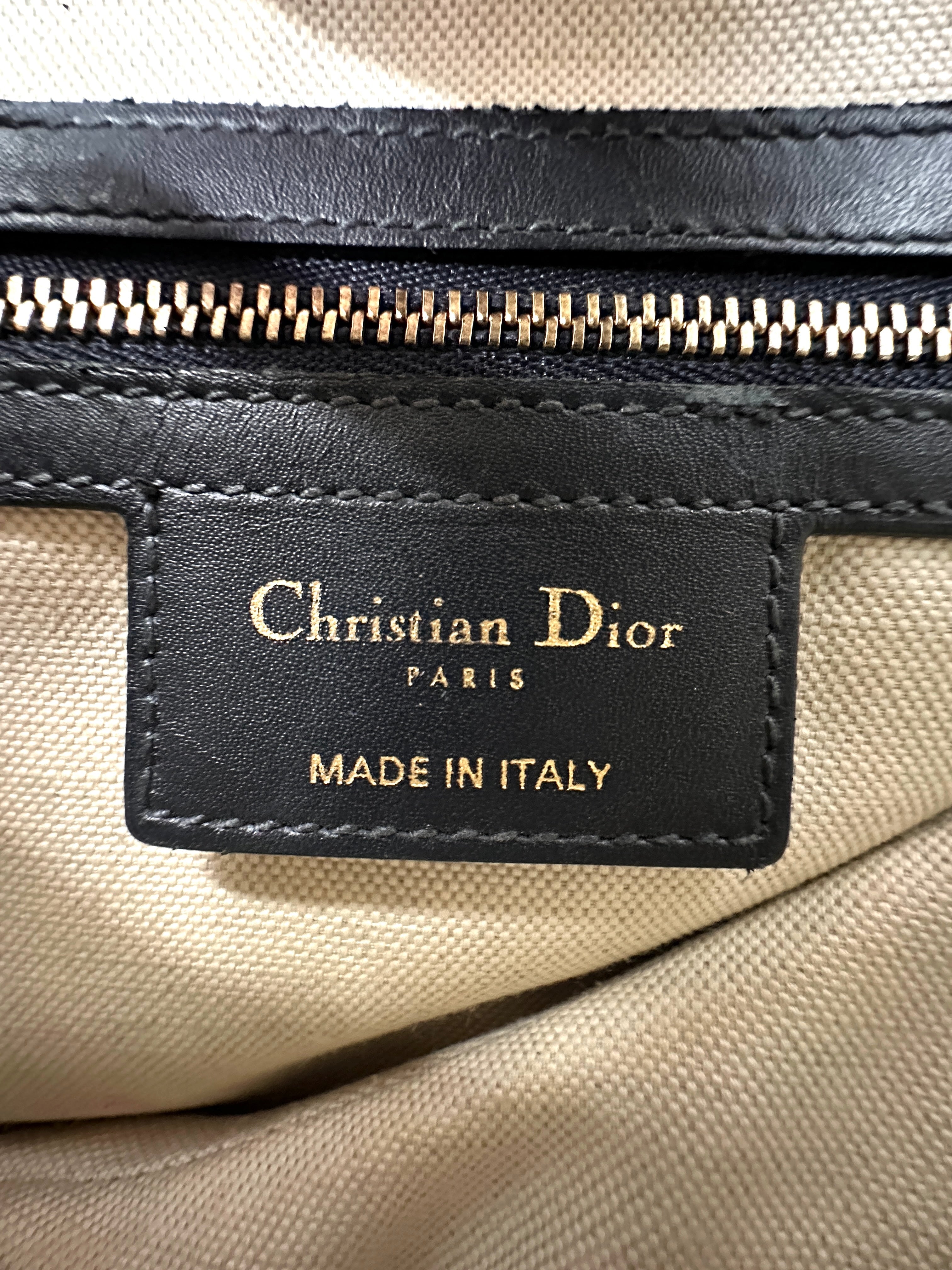 Christian Dior Oblique Black Jacquard Medium Size Saddle Bag DR641
