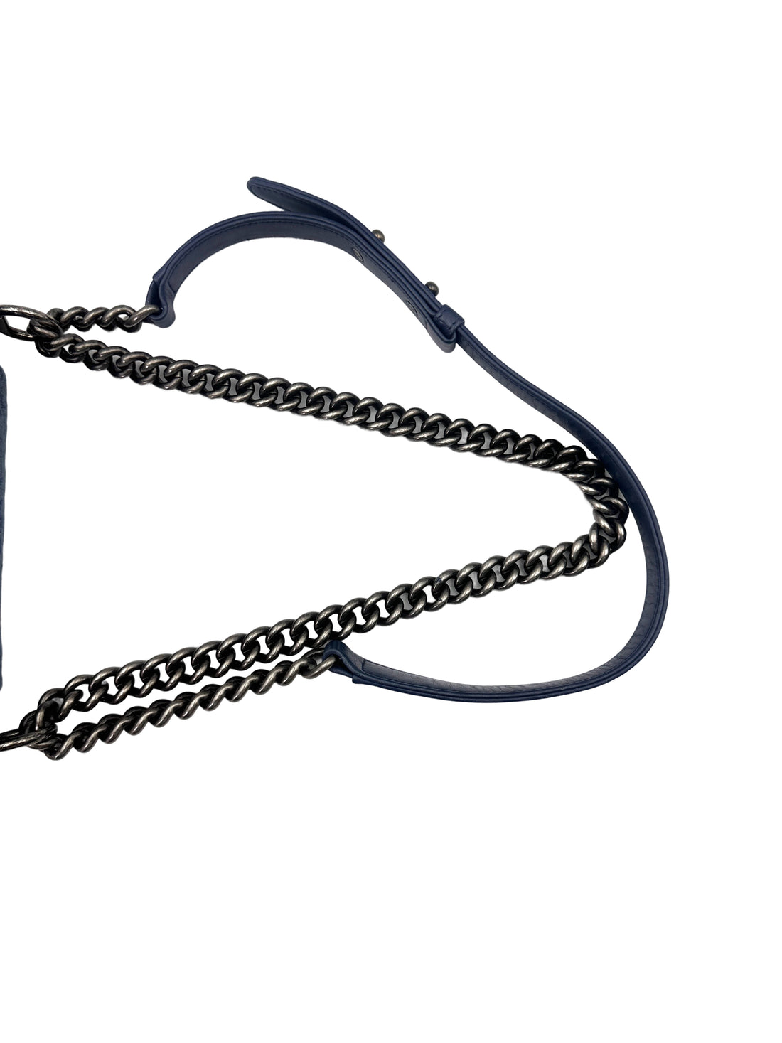 Chanel LeBoy Navy Shearling Leather Flap Bag With Gold Hardware(18***32) CC1681