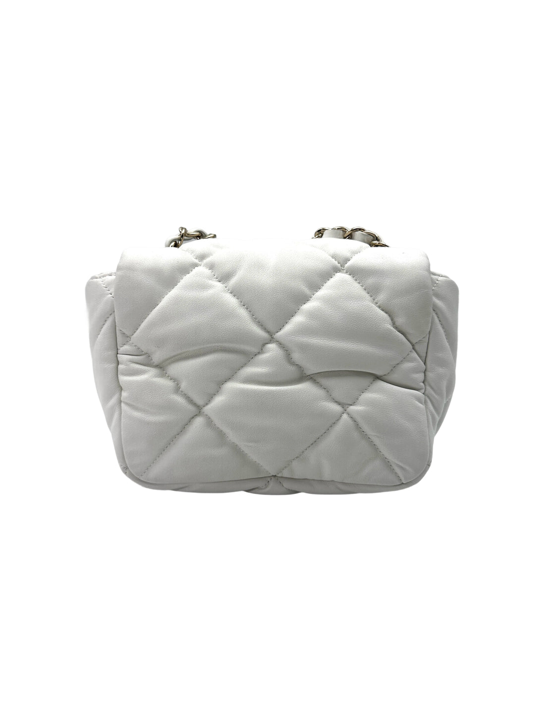 Chanel Bubbly White Quilted Leather Flap Bag(30***09) CC1684