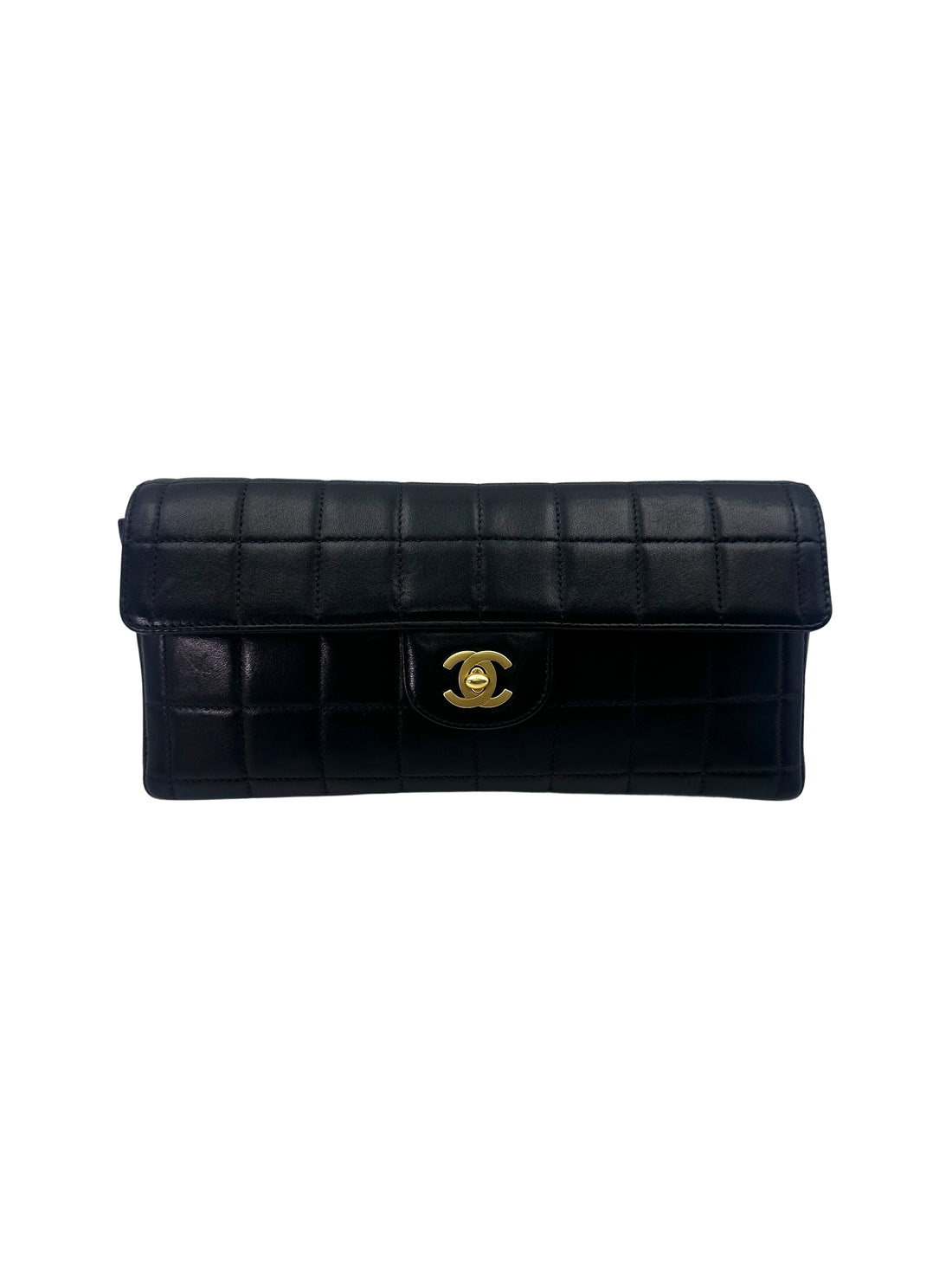 Chanel Chocolate Bar Black Quilted Lambskin Flap Bag(69***50) CC1685