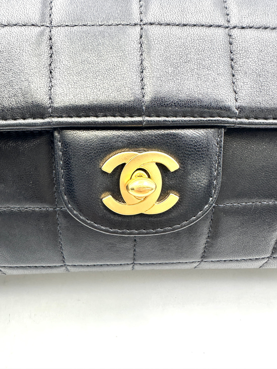 Chanel Chocolate Bar Black Quilted Lambskin Flap Bag(69***50) CC1685