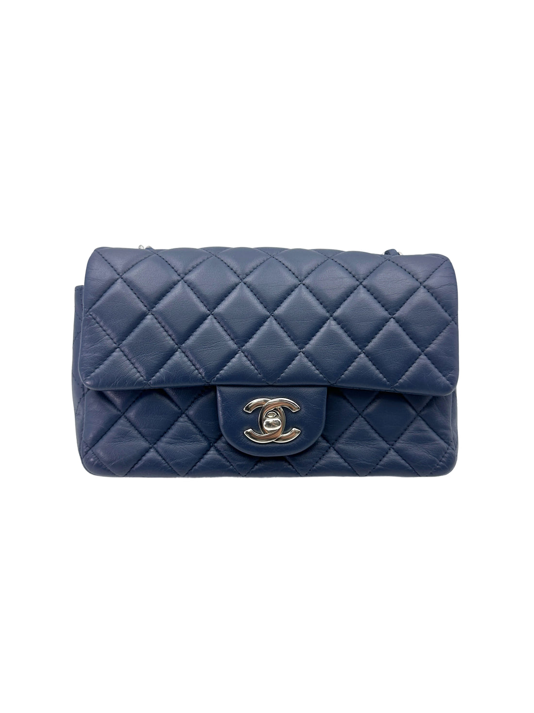 Chanel Classic Flap Iridescent Turquoise Blue Quilted Leather Shoulder Bag(17***09) IRIS118
