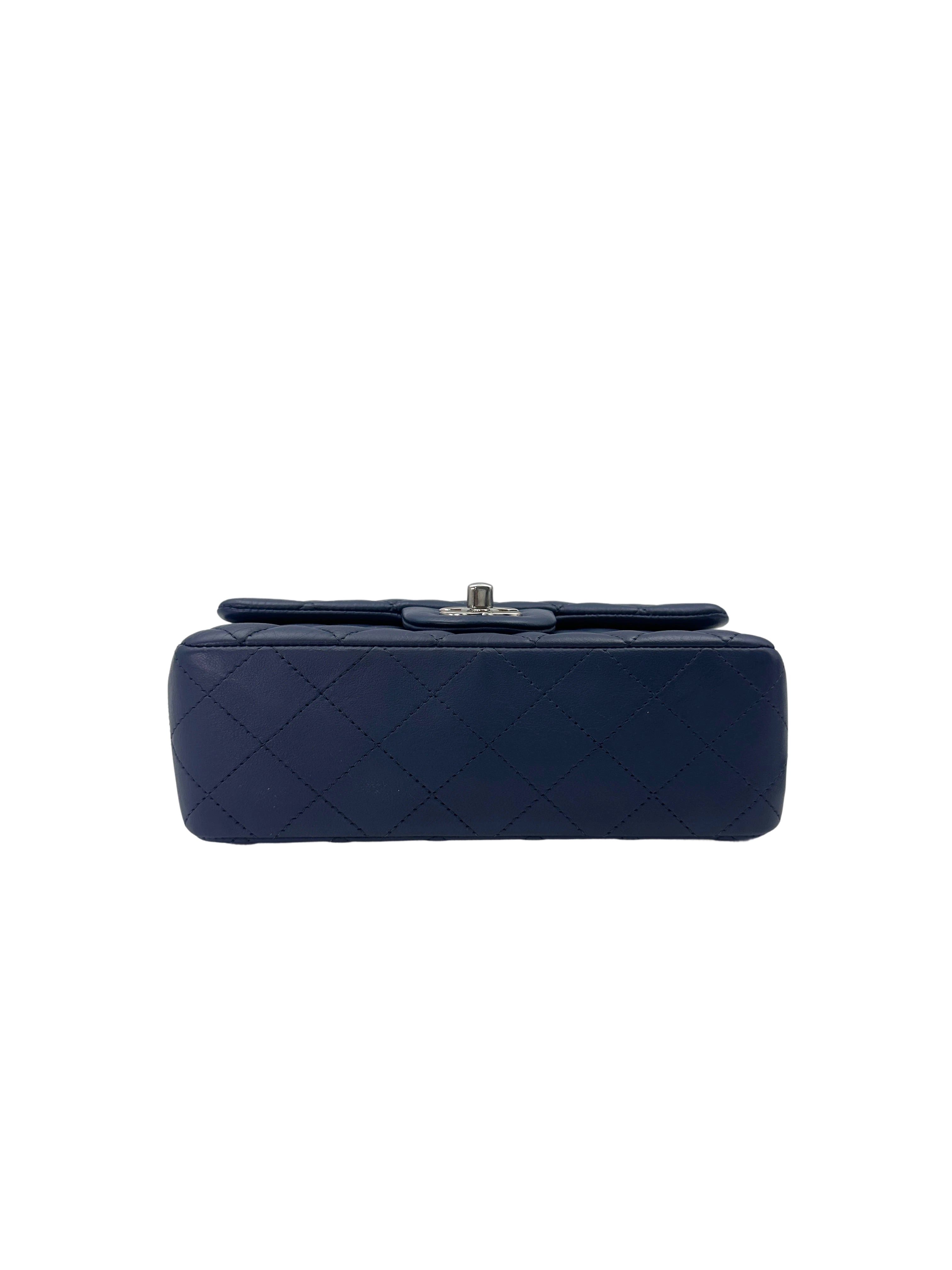 Chanel Classic Flap Iridescent Turquoise Blue Quilted Leather Shoulder Bag(17***09) IRIS118