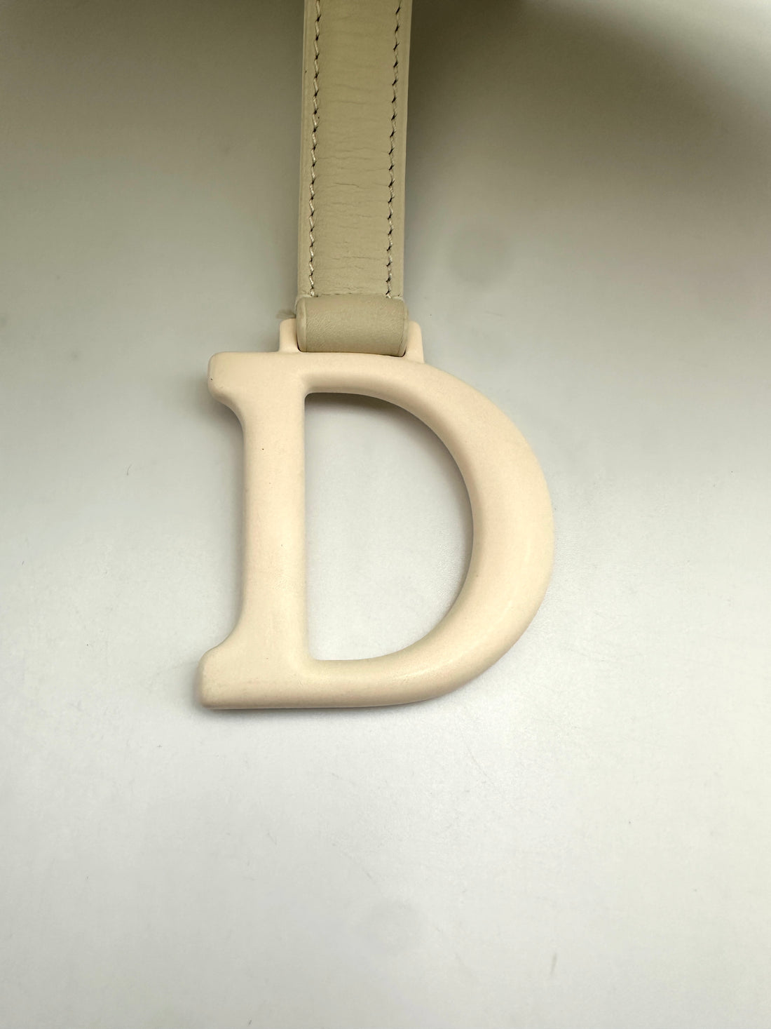 Christian Dior Ultra Matte White Leather Medium Size Saddle Bag DR642