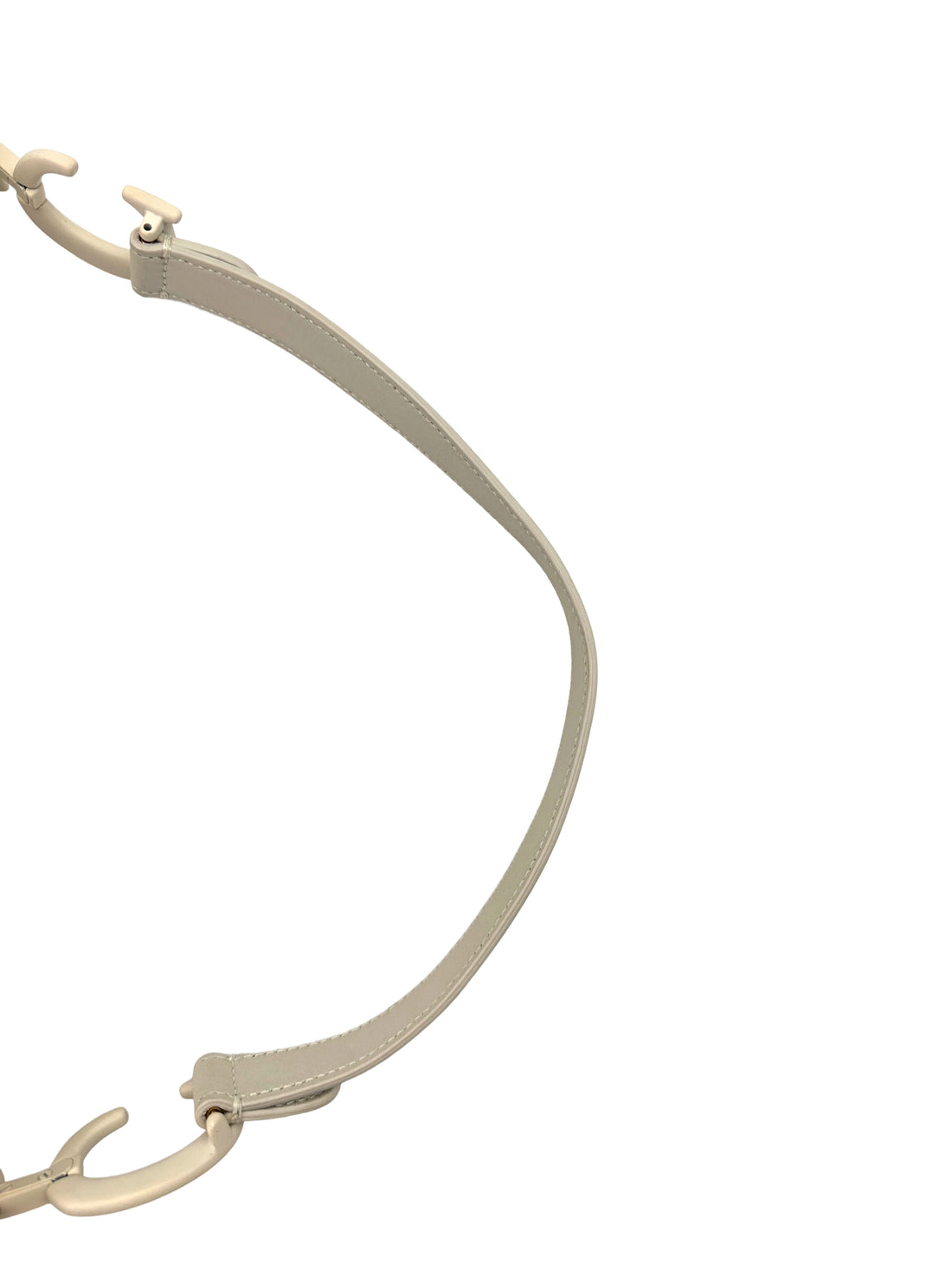 Christian Dior Ultra Matte White Leather Medium Size Saddle Bag DR642