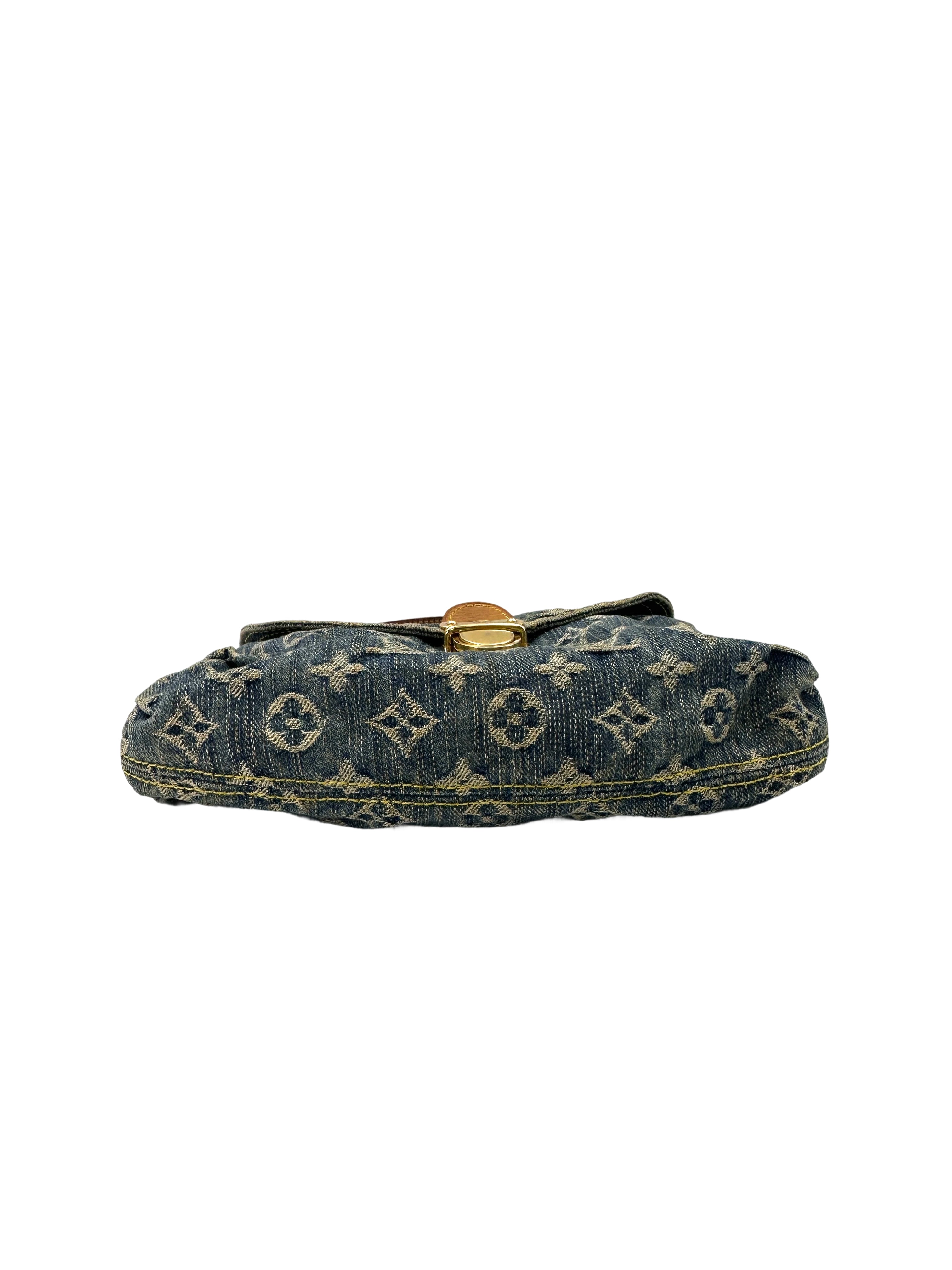 Louis Vuitton Blue Monogram Denim Pleaty Shoulder Bag LV2371