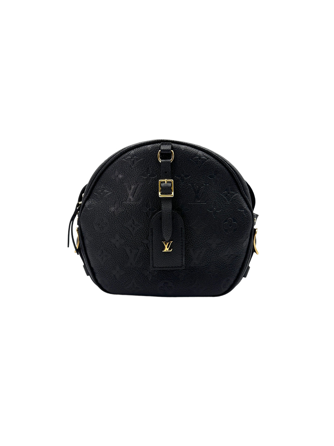 Louis Vuitton Boite Chapeau Souple MM Black Monogram Empreinte Leather Shoulder Bag LV2372