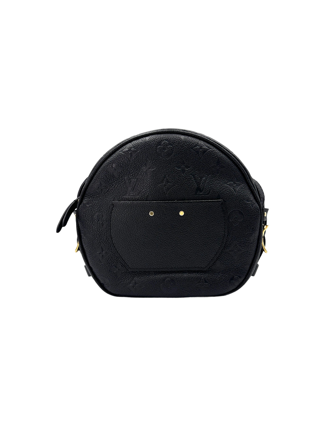 Louis Vuitton Boite Chapeau Souple MM Black Monogram Empreinte Leather Shoulder Bag LV2372