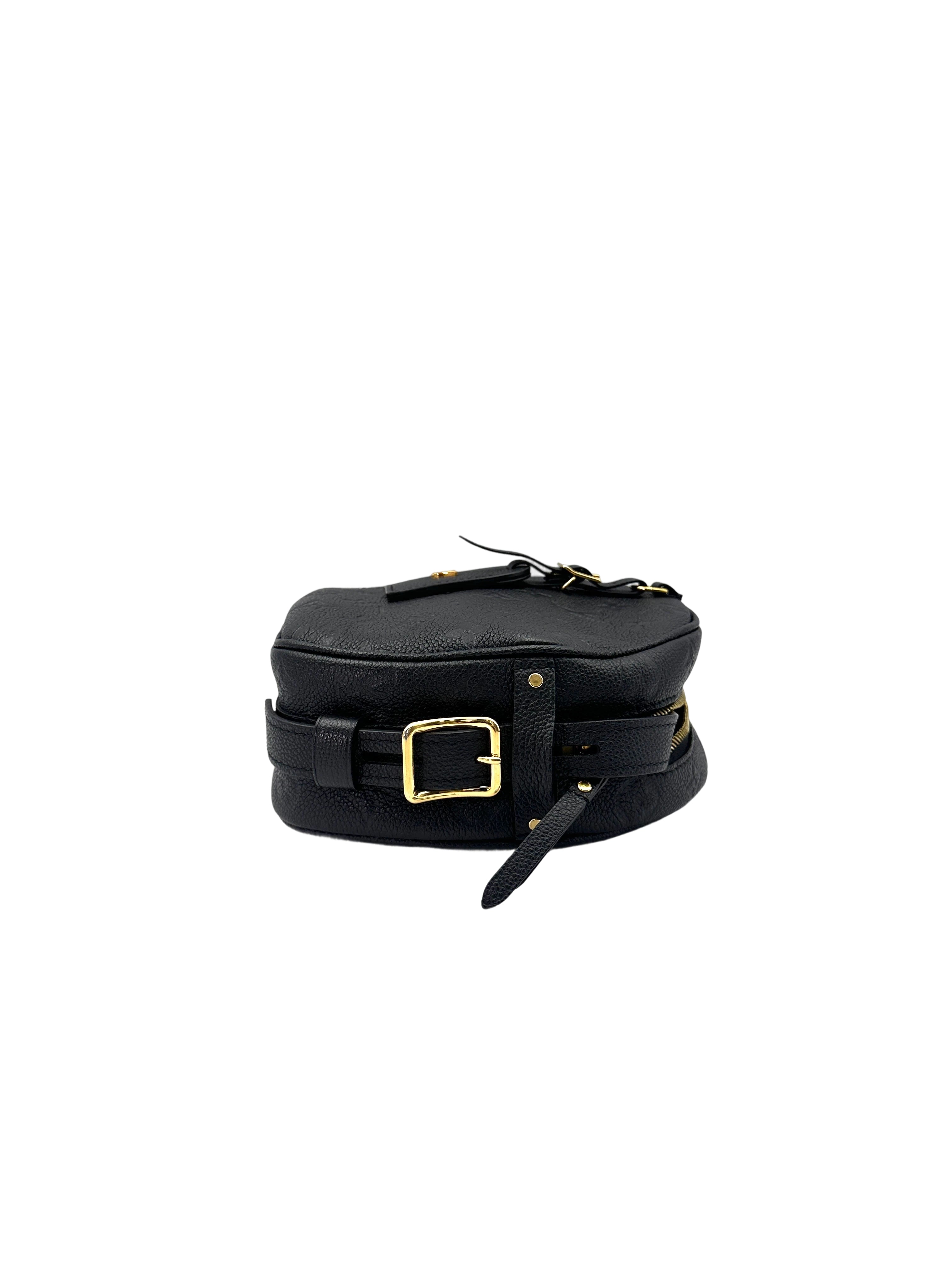 Louis Vuitton Boite Chapeau Souple MM Black Monogram Empreinte Leather Shoulder Bag LV2372