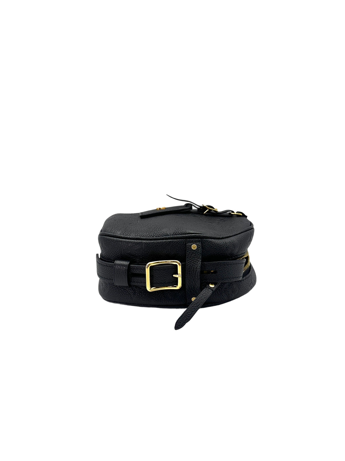 Louis Vuitton Boite Chapeau Souple MM Black Monogram Empreinte Leather Shoulder Bag LV2372