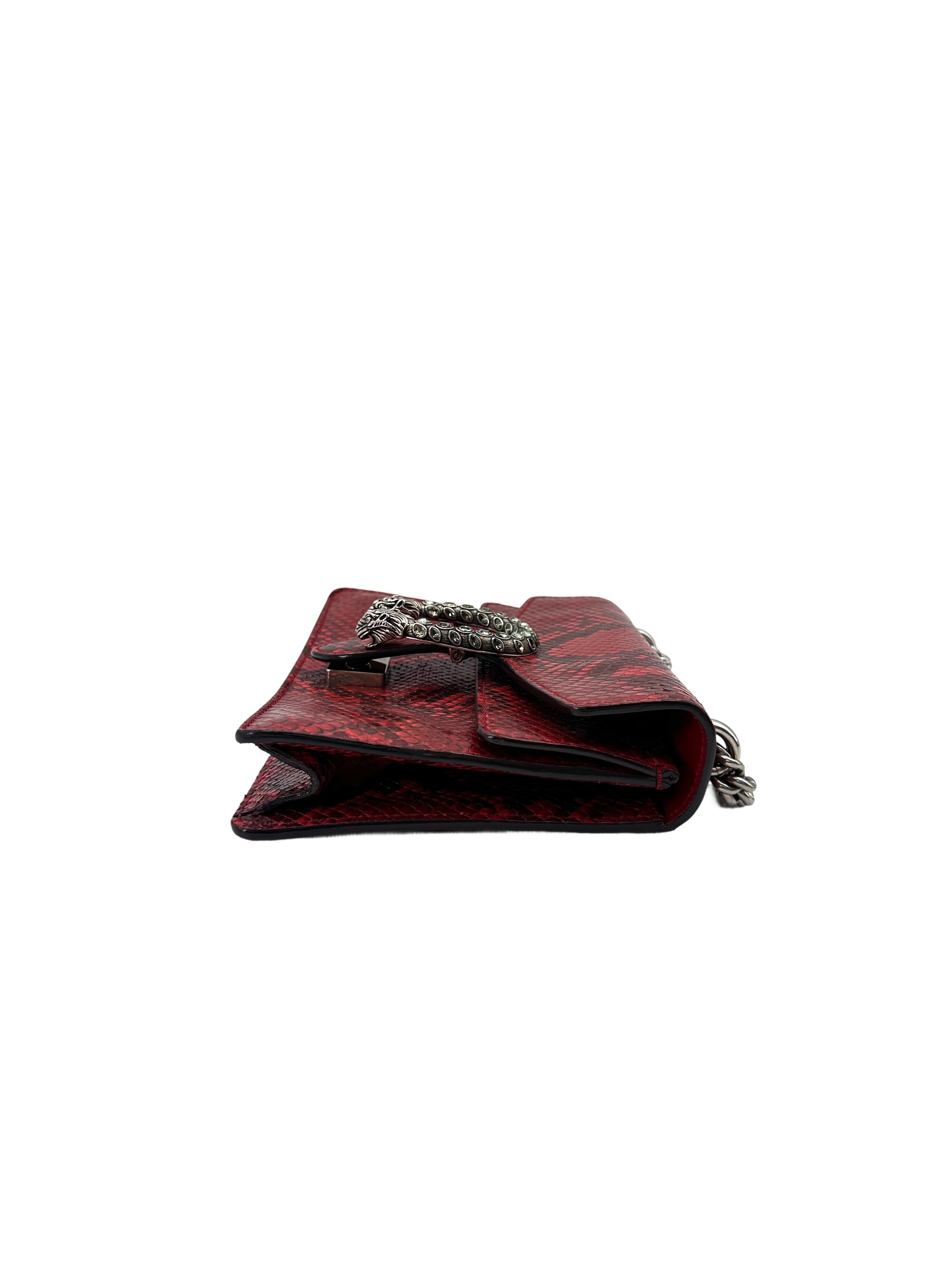Gucci Dionysus Red Python Small Size Shoulder Bag GG831