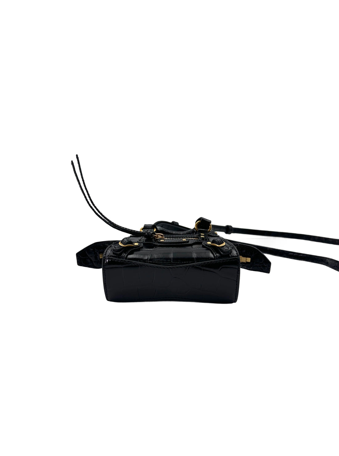 Balenciaga Neo Classic Super Nano Black Leather City Handle Bag BB61