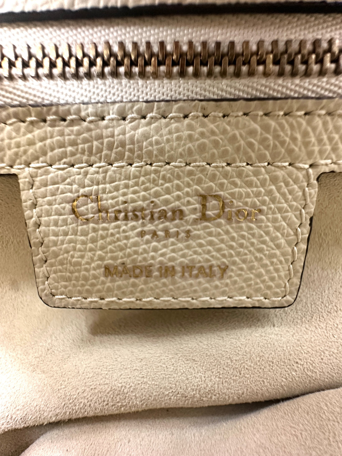 Christian Dior White Leather Saddle Bag DR645