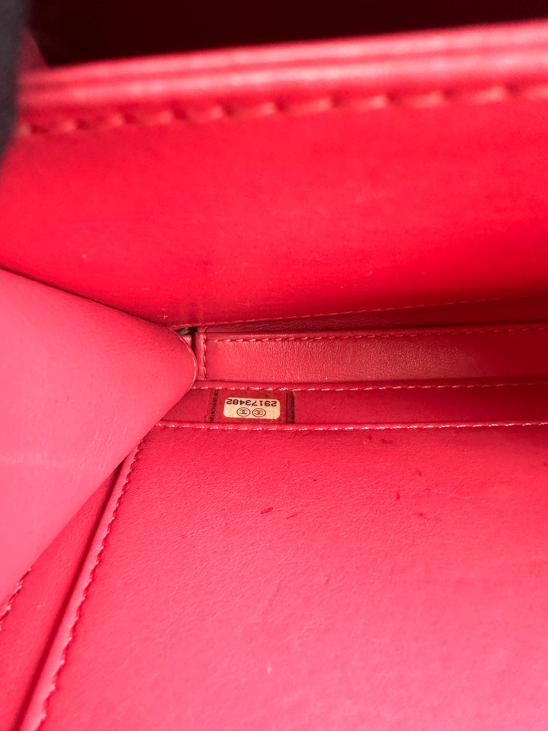 Chanel CC Filigree Red Quilted Leather Top Handle Vanity Case(29***82) CC1690