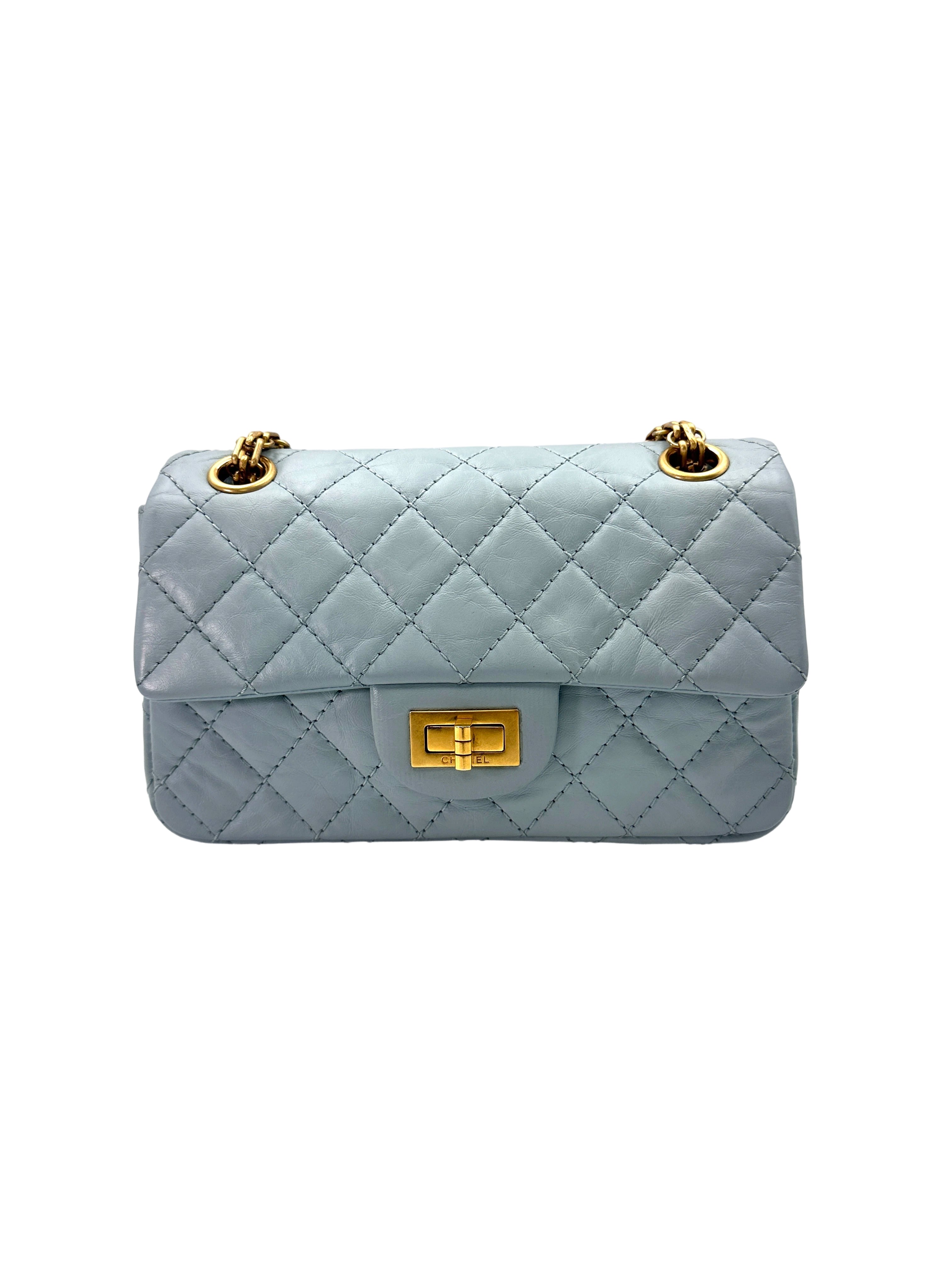 Chanel 2.55 Reissue Light Blue Quilted Leather Flap Bag(U1***TJ) IRIS129