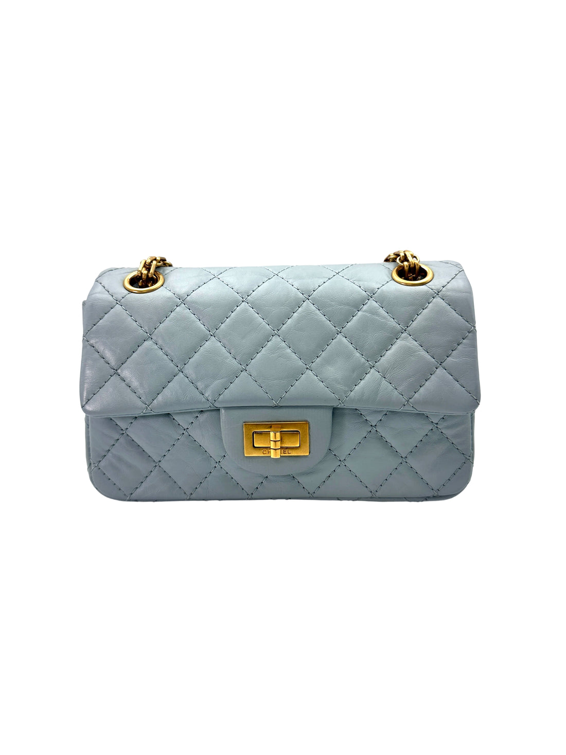 Chanel 2.55 Reissue Light Blue Quilted Leather Flap Bag(U1***TJ) IRIS129