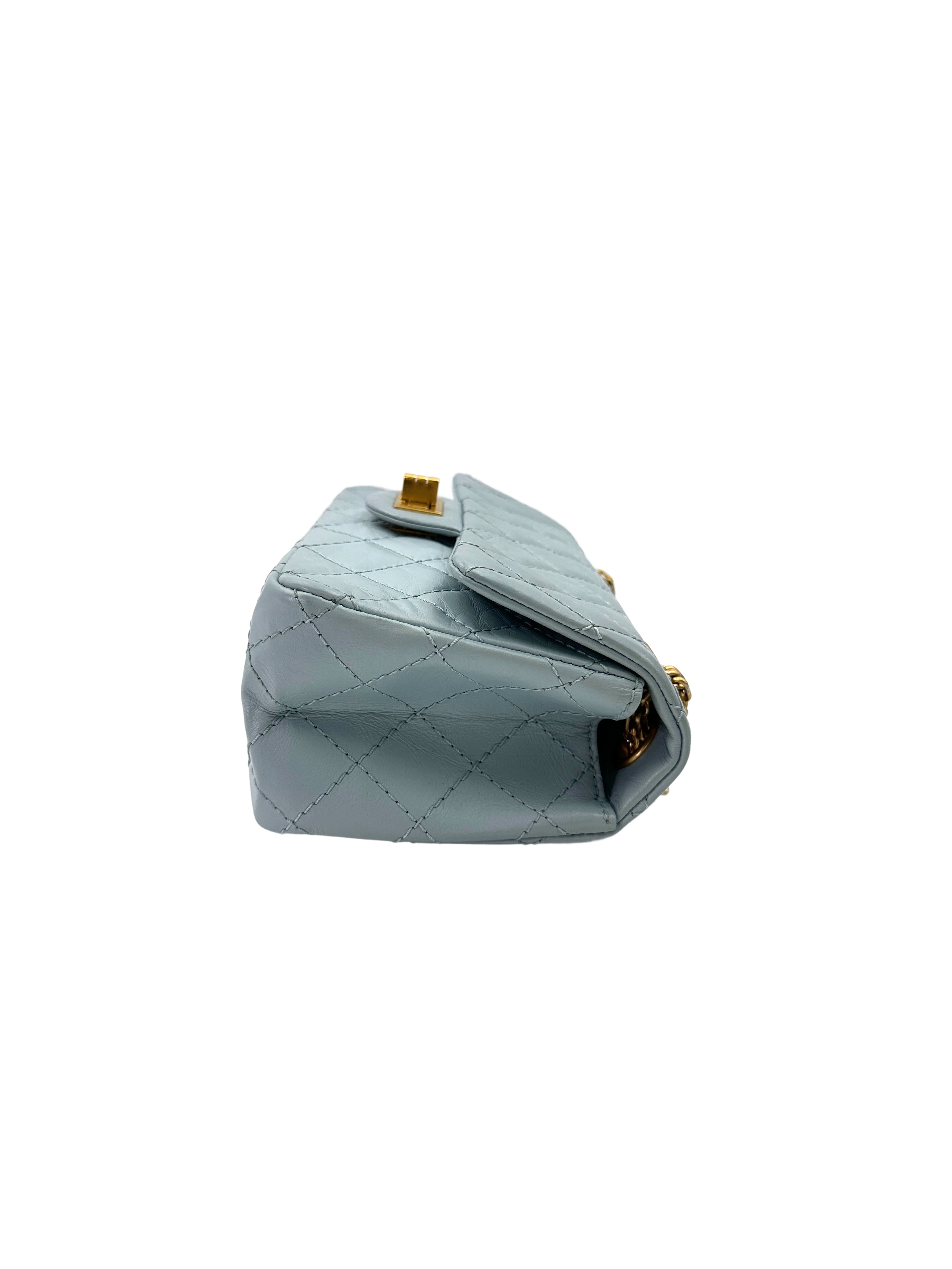 Chanel 2.55 Reissue Light Blue Quilted Leather Flap Bag(U1***TJ) IRIS129