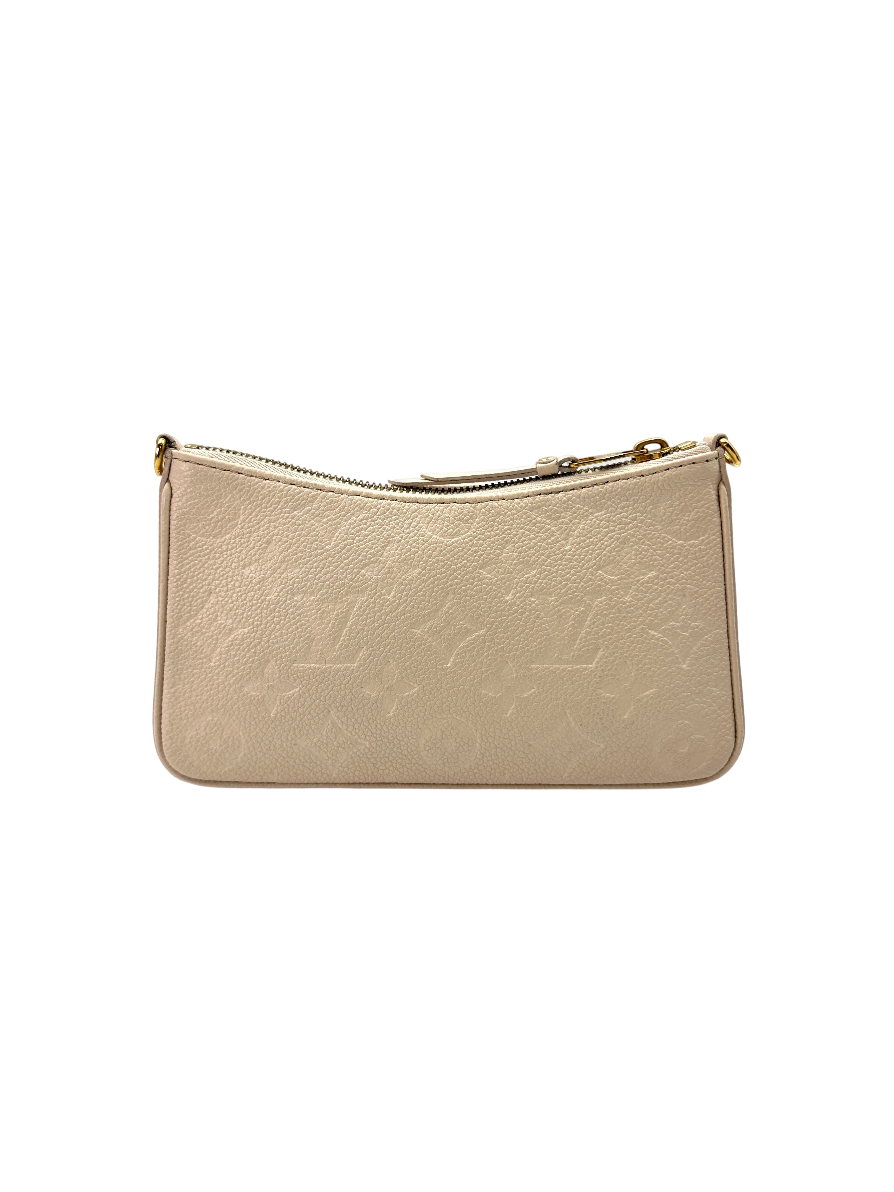 Louis Vuitton Easy Pouch On Strap White Monogram Empreinte Leather Pouch LV2379