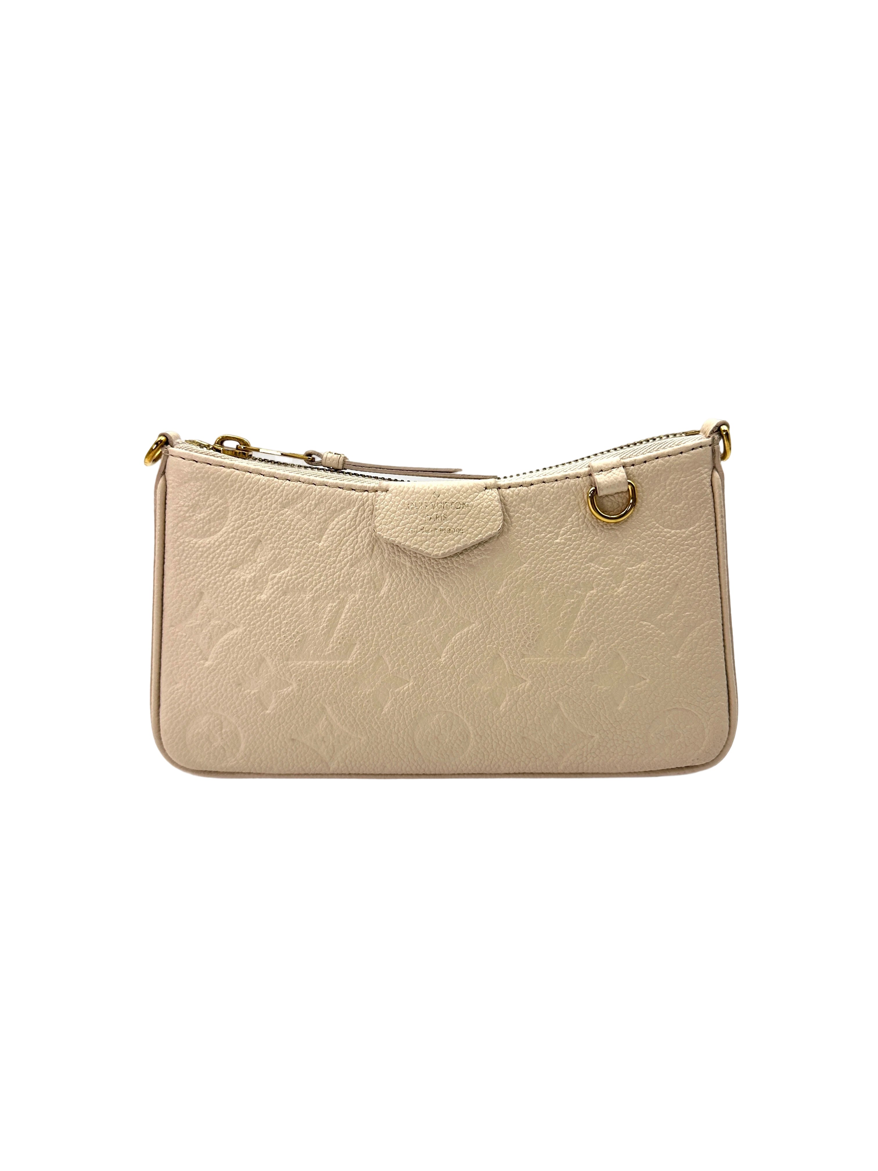 Louis Vuitton Easy Pouch On Strap White Monogram Empreinte Leather Pouch LV2379