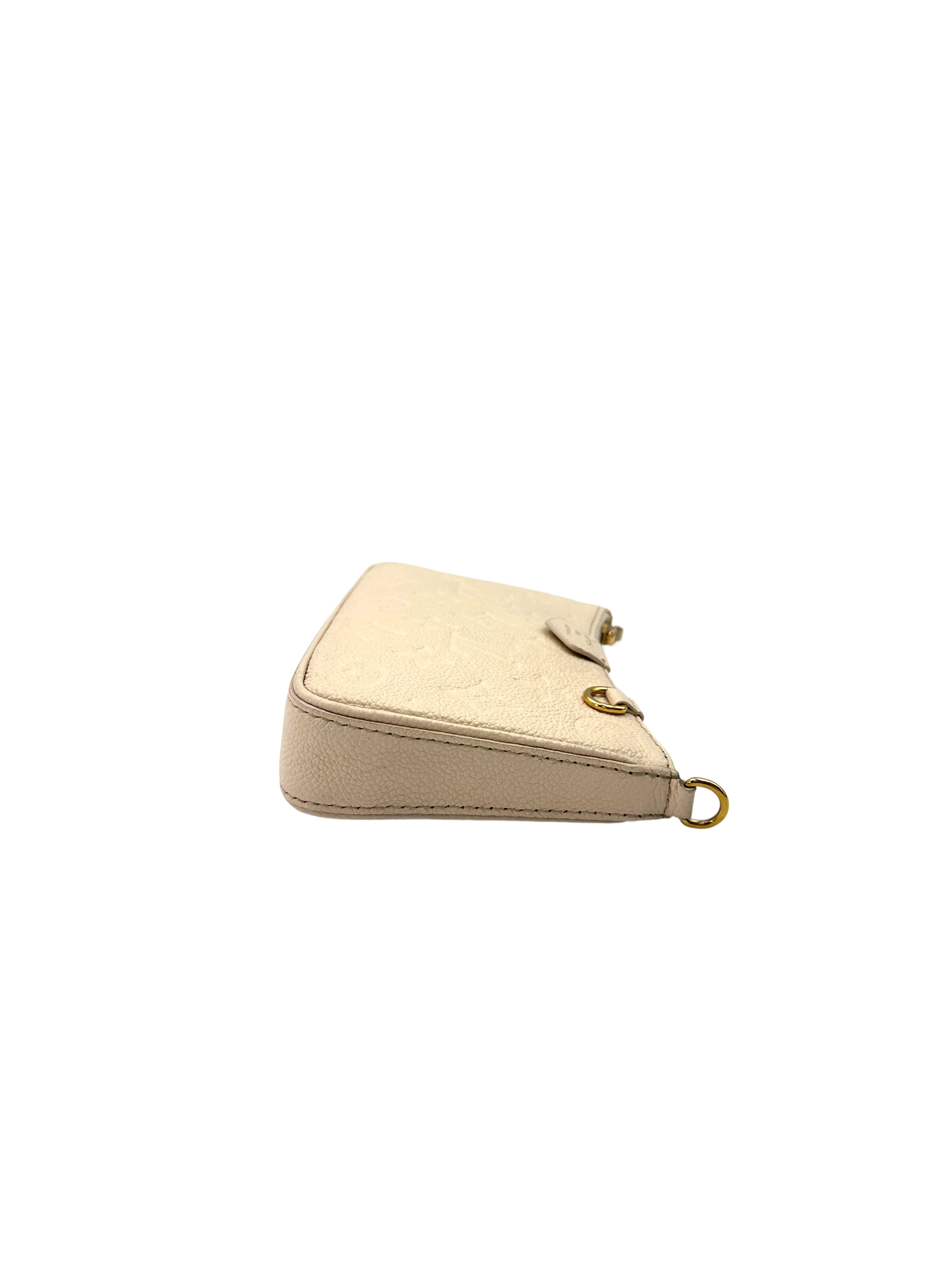 Louis Vuitton Easy Pouch On Strap White Monogram Empreinte Leather Pouch LV2379