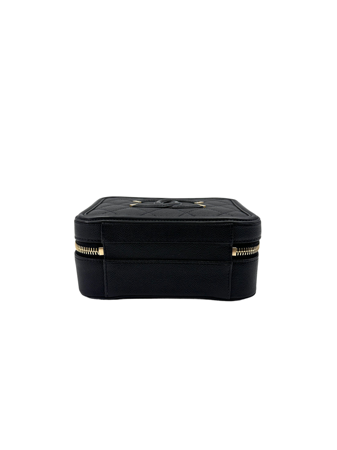 Chanel CC Filigree Black Quilted Calfskin Top Handle Vanity Case(25***62) CC1692